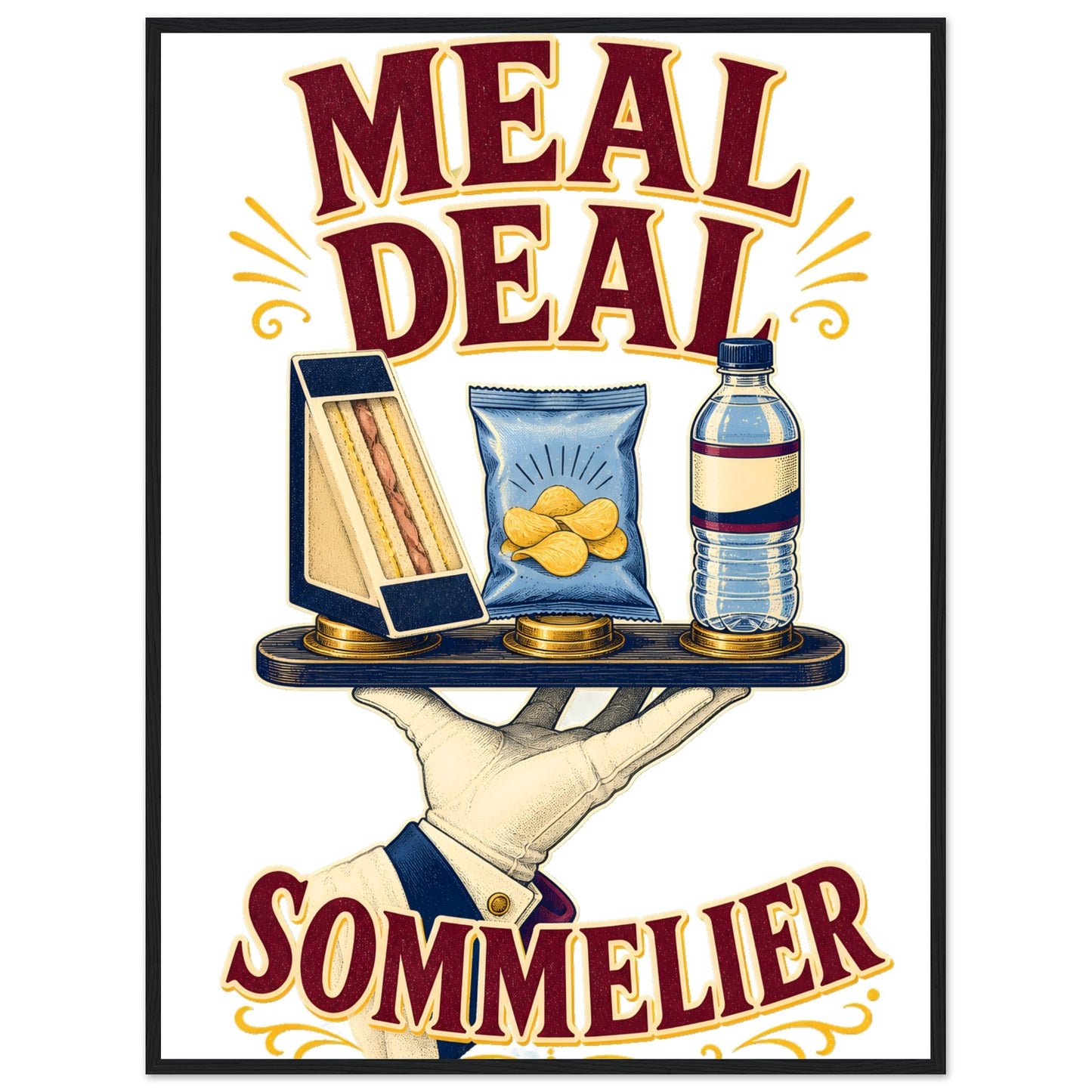 Meal Deal Sommelier British Lunch Design Framed Wall Art — product view 8