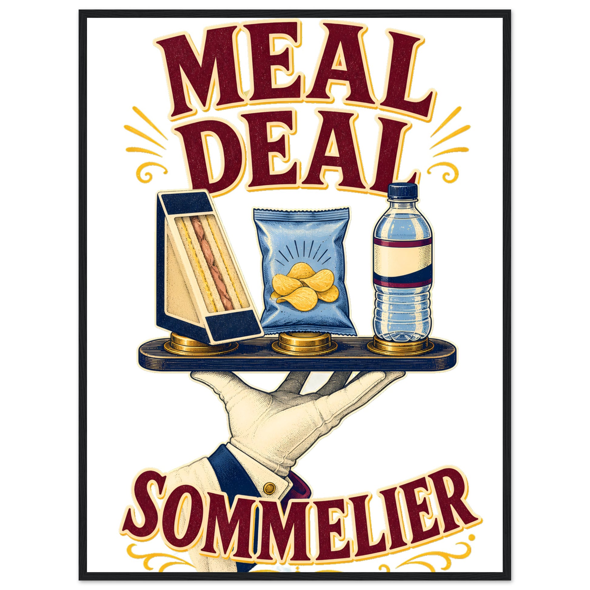 Meal Deal Sommelier British Lunch Design Framed Wall Art — product view 8