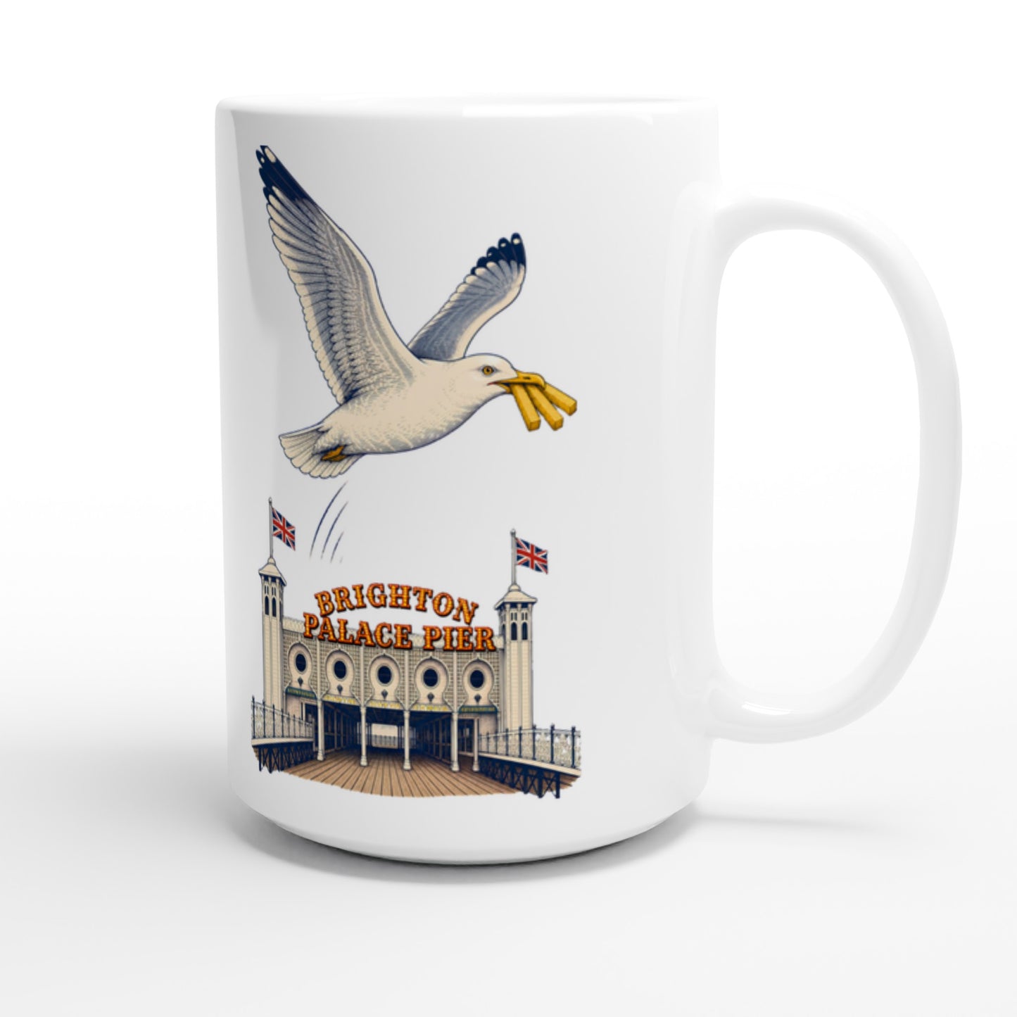 Brighton Palace Pier Chip Heist Large Mug — product view 3