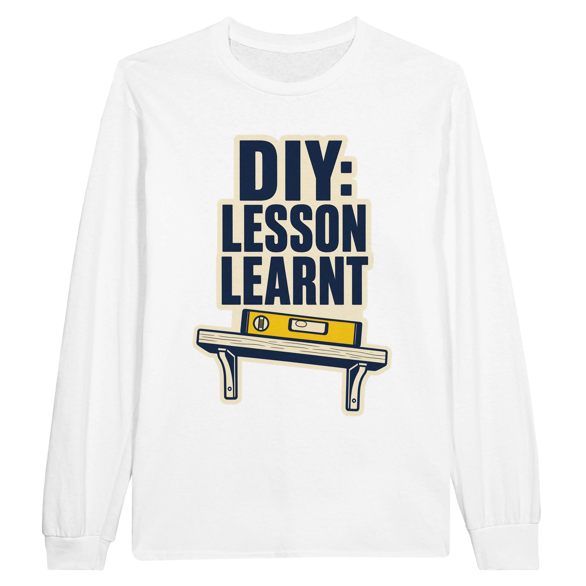 DIY: Lesson Learnt Wonky Shelf Graphic Long-Sleeve T-shirt — product view 1