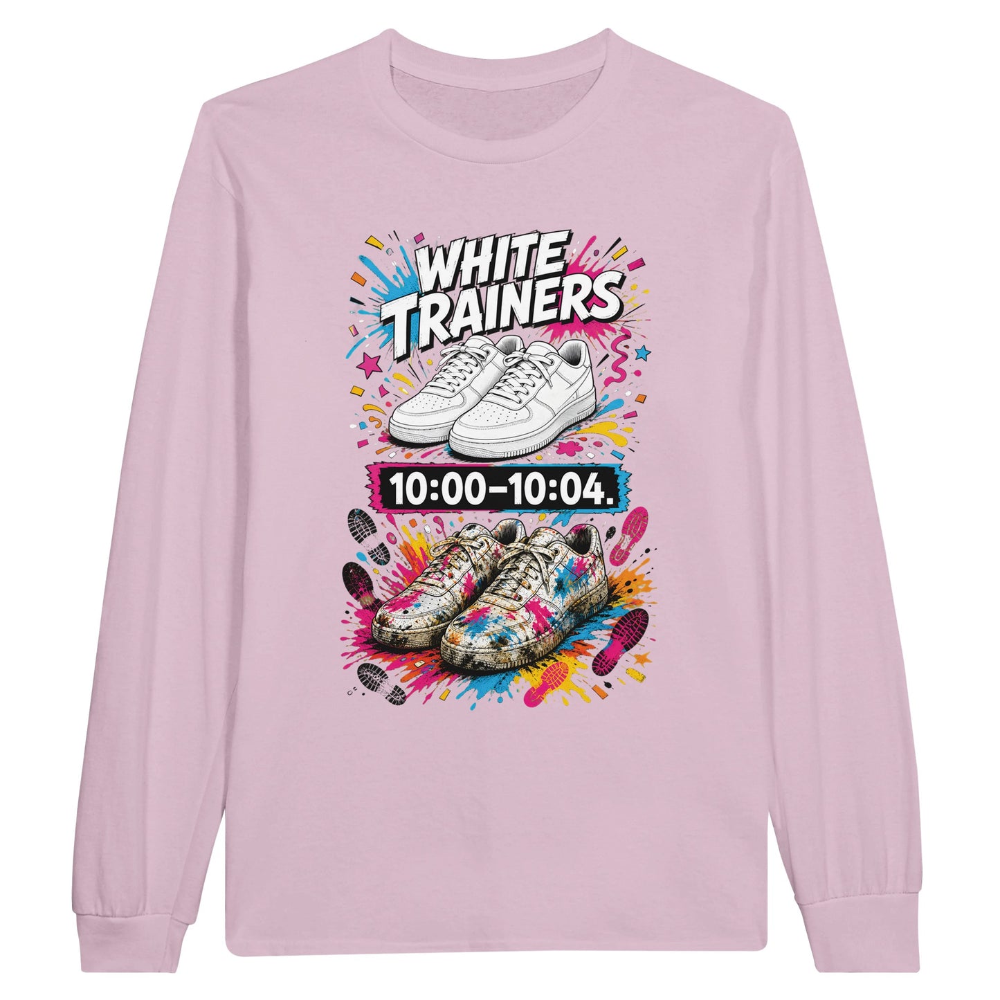 White Trainers: 10:00–10:04 Long-Sleeve T-shirt — product view 5