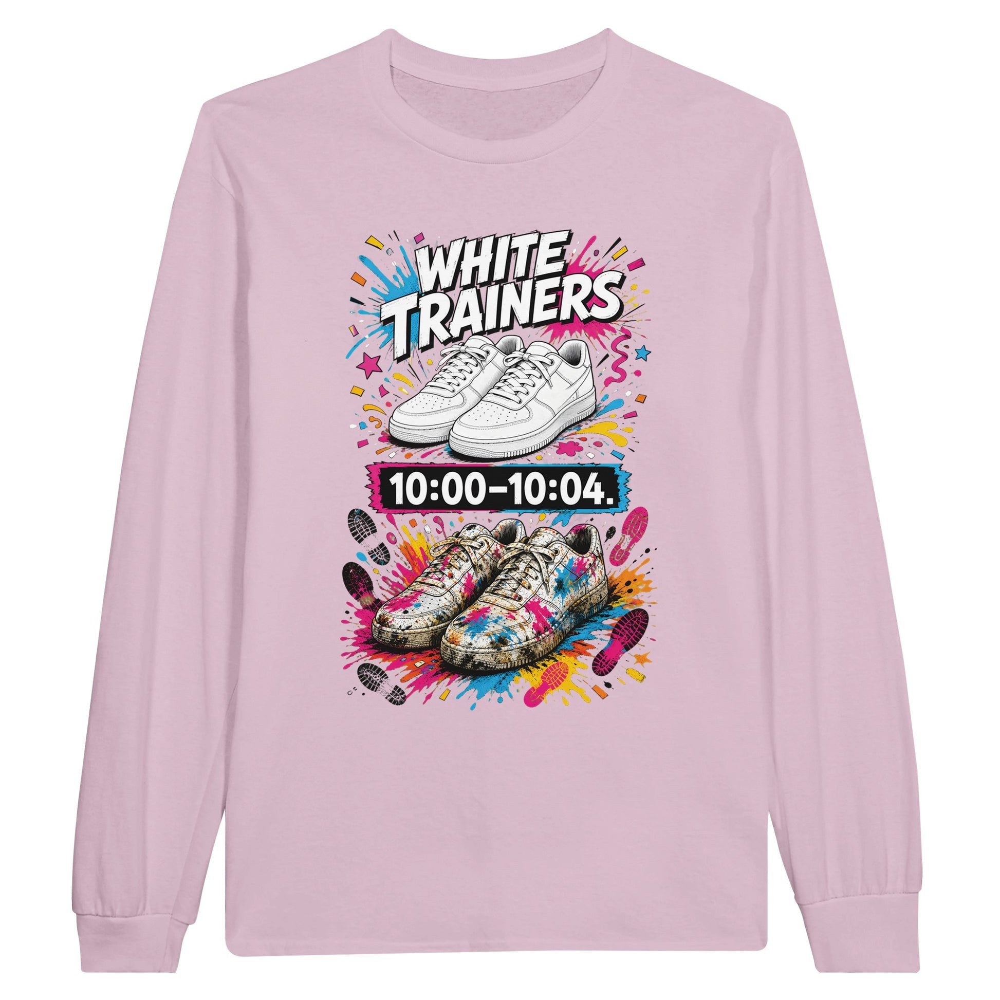 White Trainers: 10:00–10:04 Long-Sleeve T-shirt — product view 5