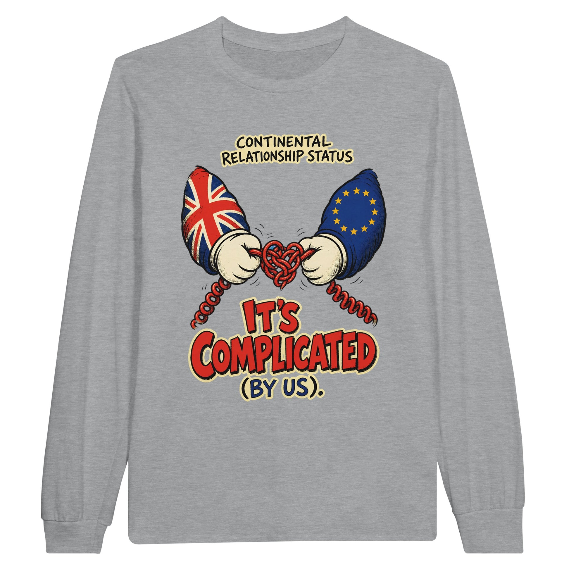 It's Complicated (By Us) UK–EU 1990s Cartoon Long-Sleeve T-shirt — product view 10