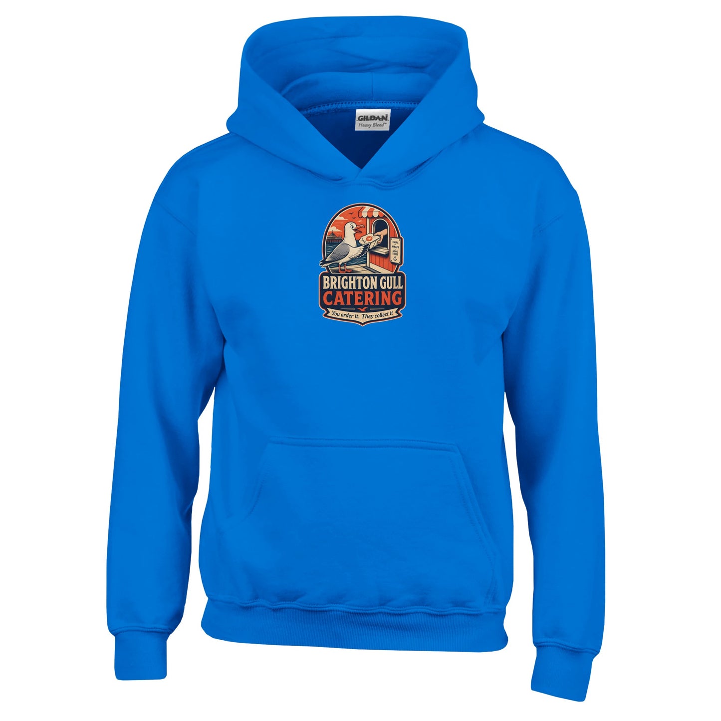 Brighton Gull Catering — Illustrated Kids' Hoodie — product view 11