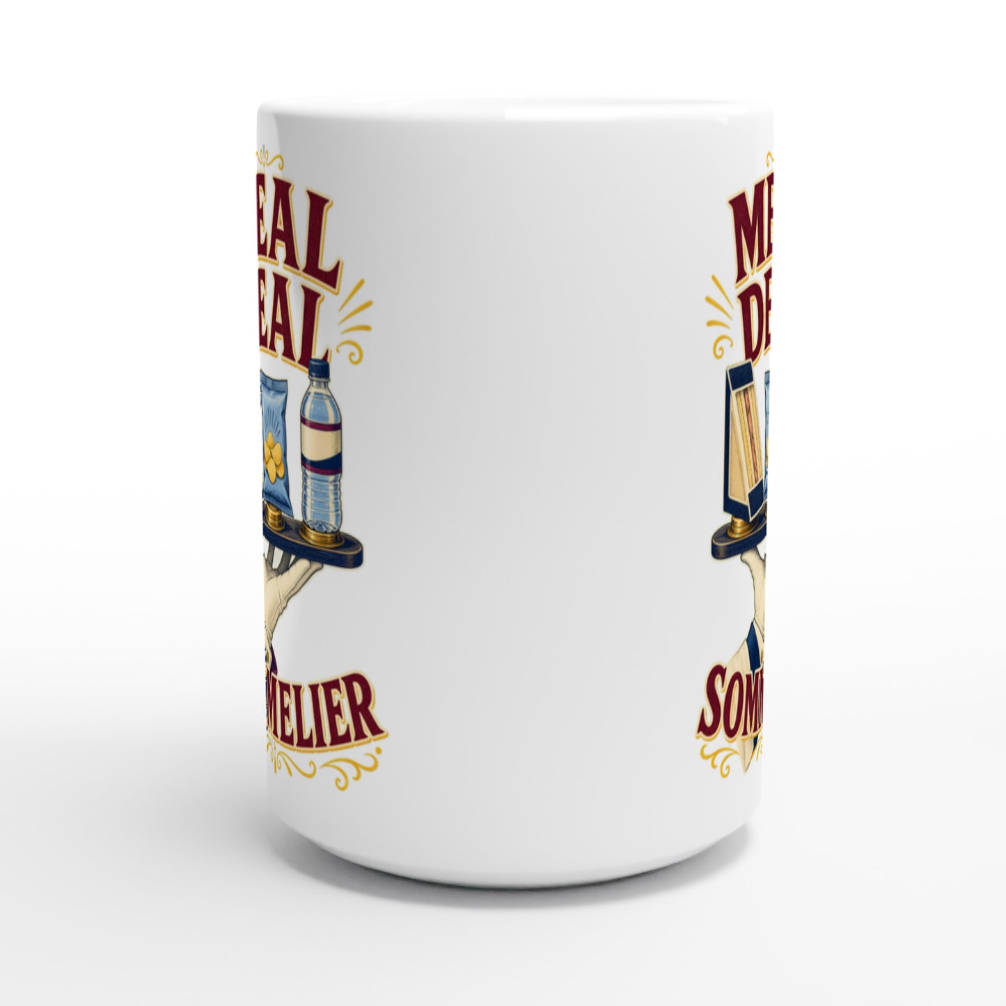 Meal Deal Sommelier British Lunch Design Large Mug — product view 2