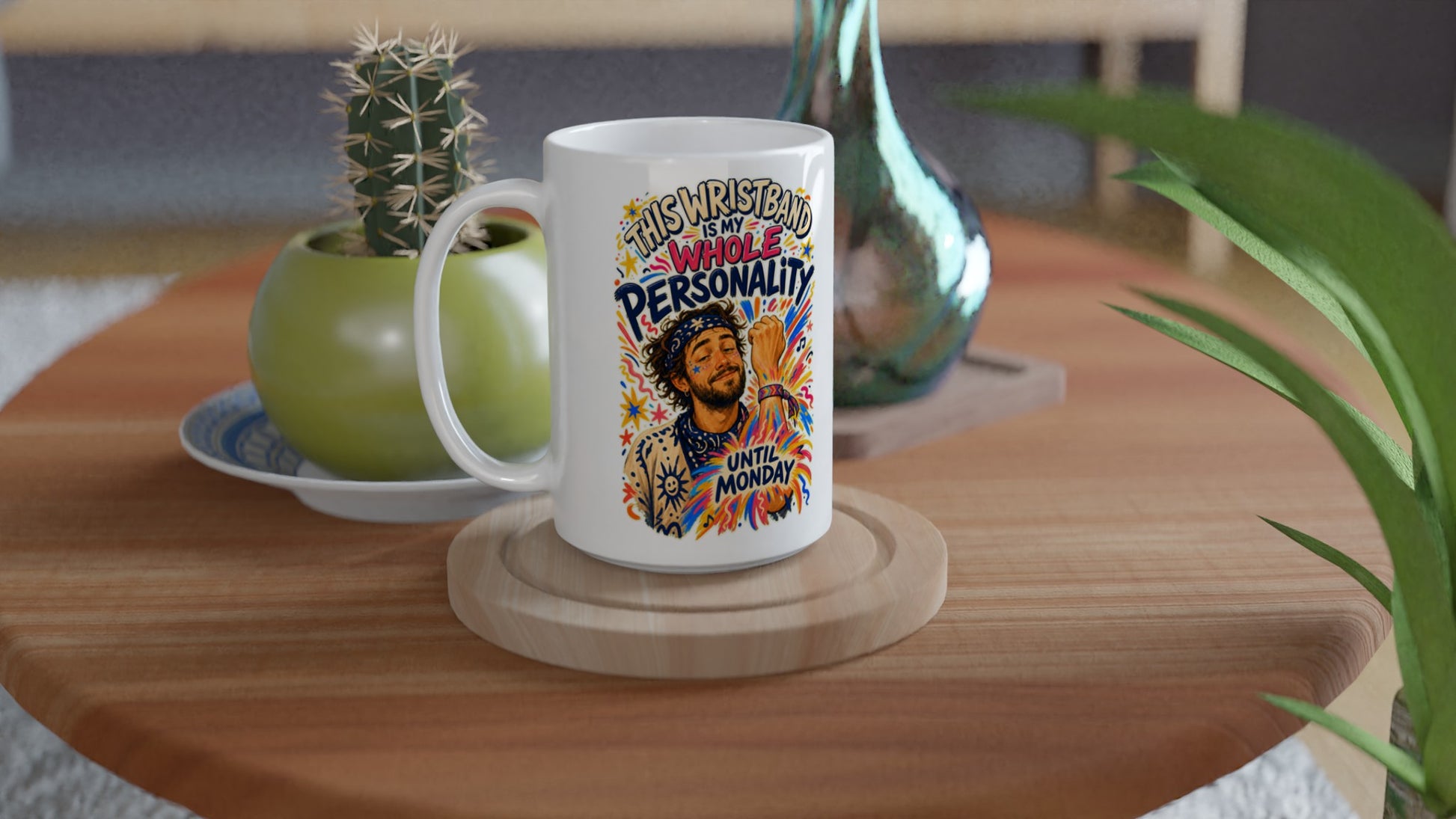This Wristband Is My Whole Personality Until Monday Large Mug — product view 4