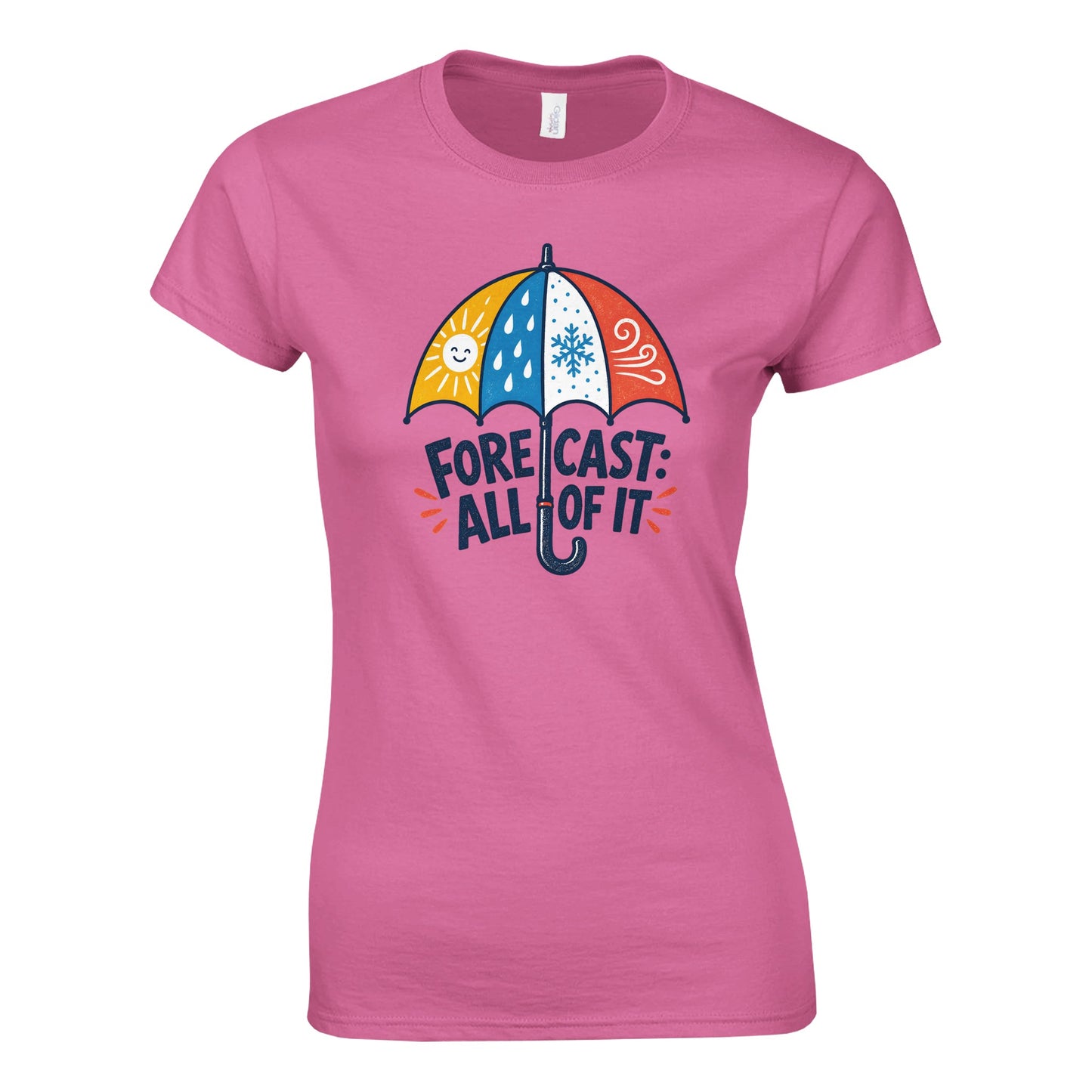 Forecast: All of It British Weather Graphic Women's T-shirt — product view 3