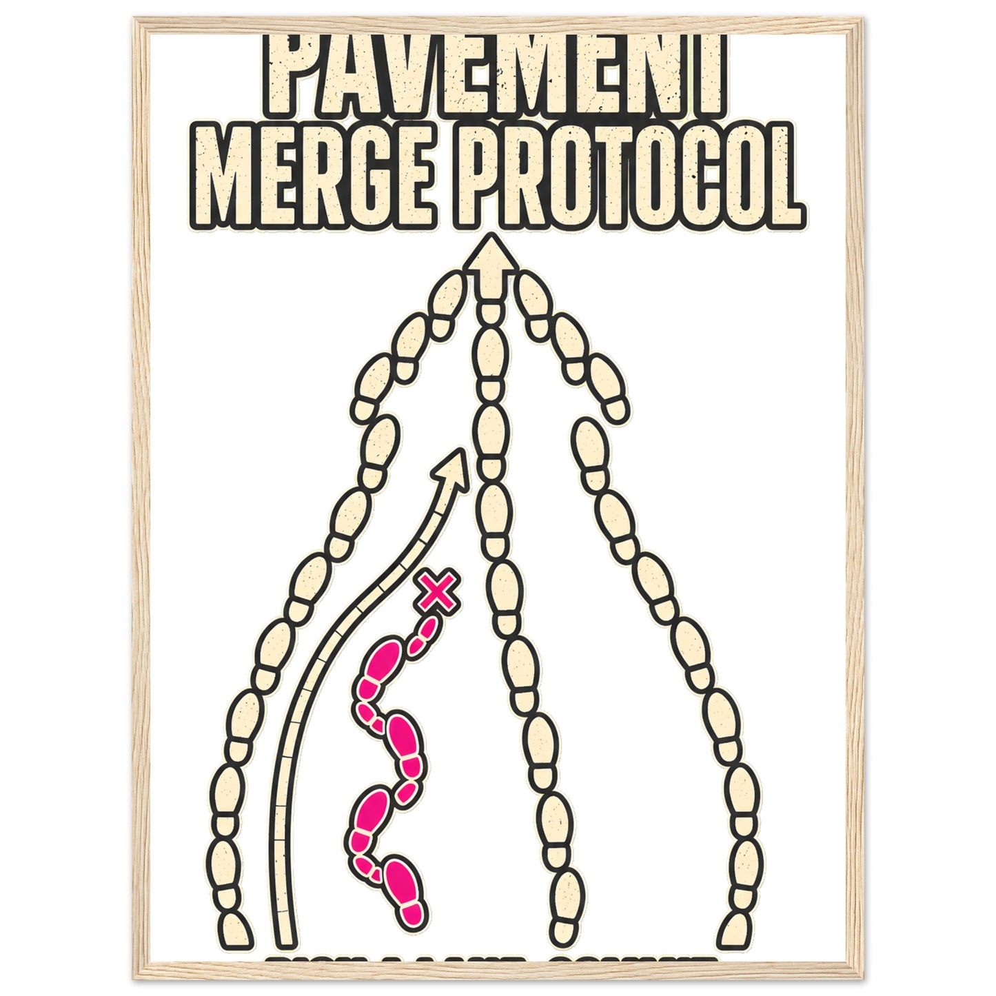 Pavement Merge Protocol — Pick a Lane Framed Wall Art — product view 9