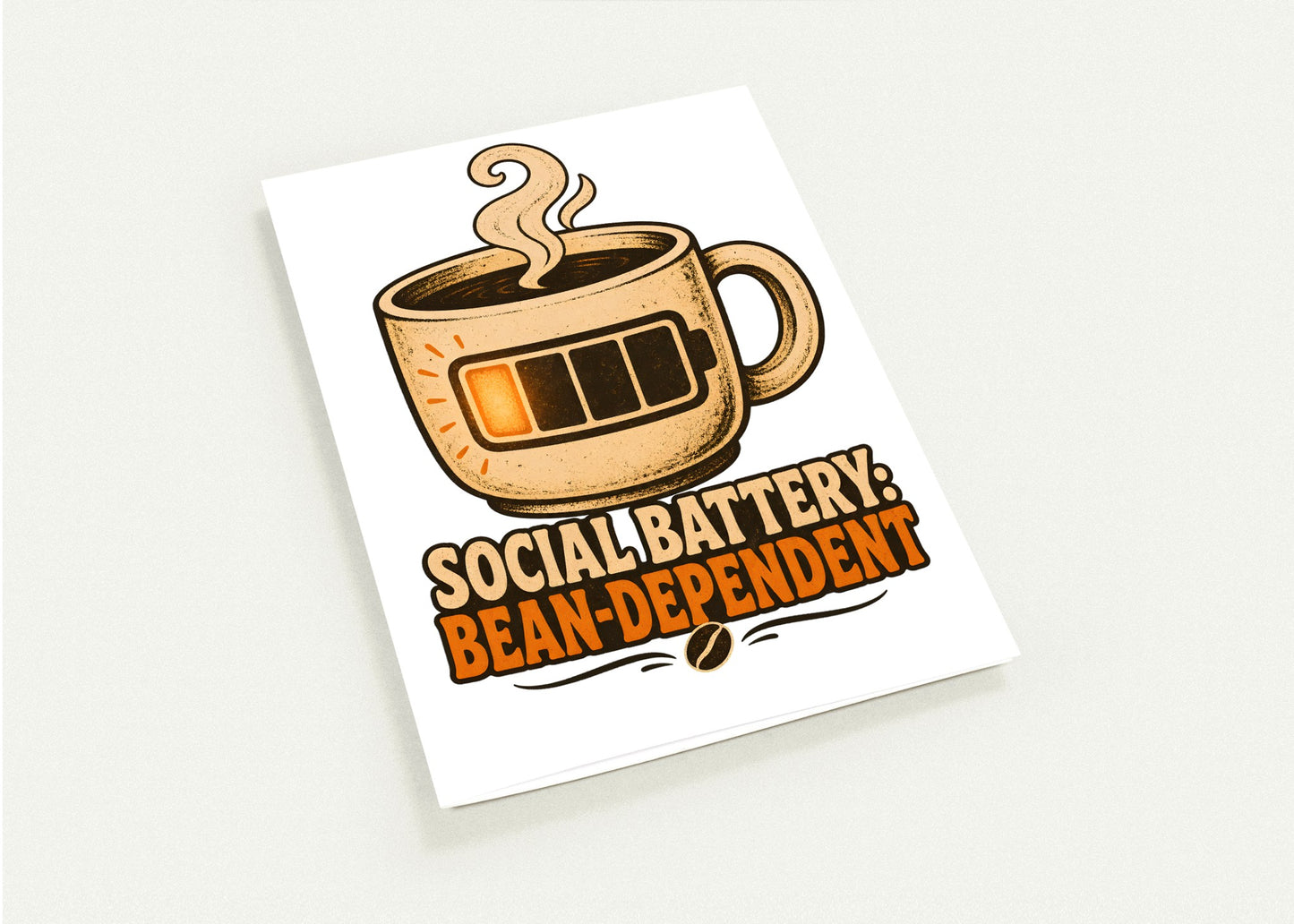 Social Battery: Bean-Dependent Graphic Greeting Card Pack — product view 4