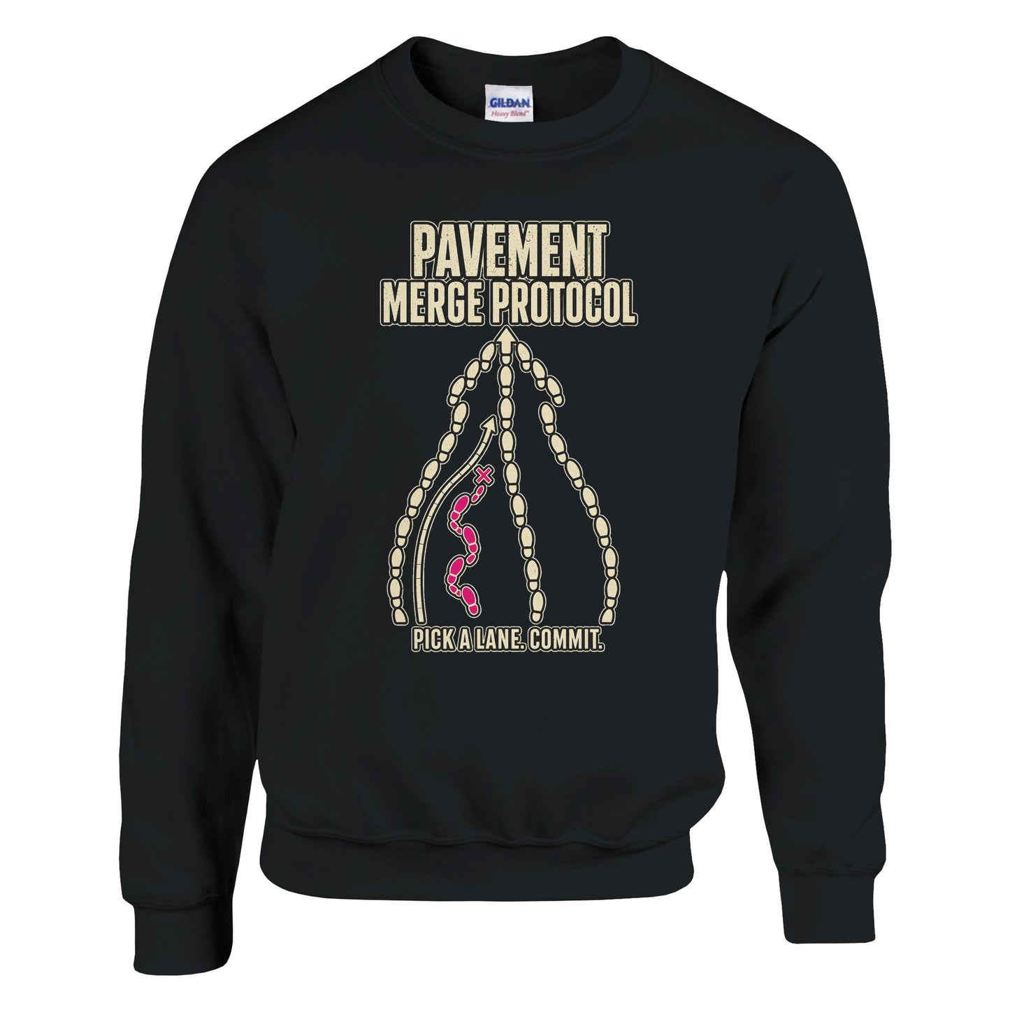 Pavement Merge Protocol — Pick a Lane Sweatshirt — product view 5