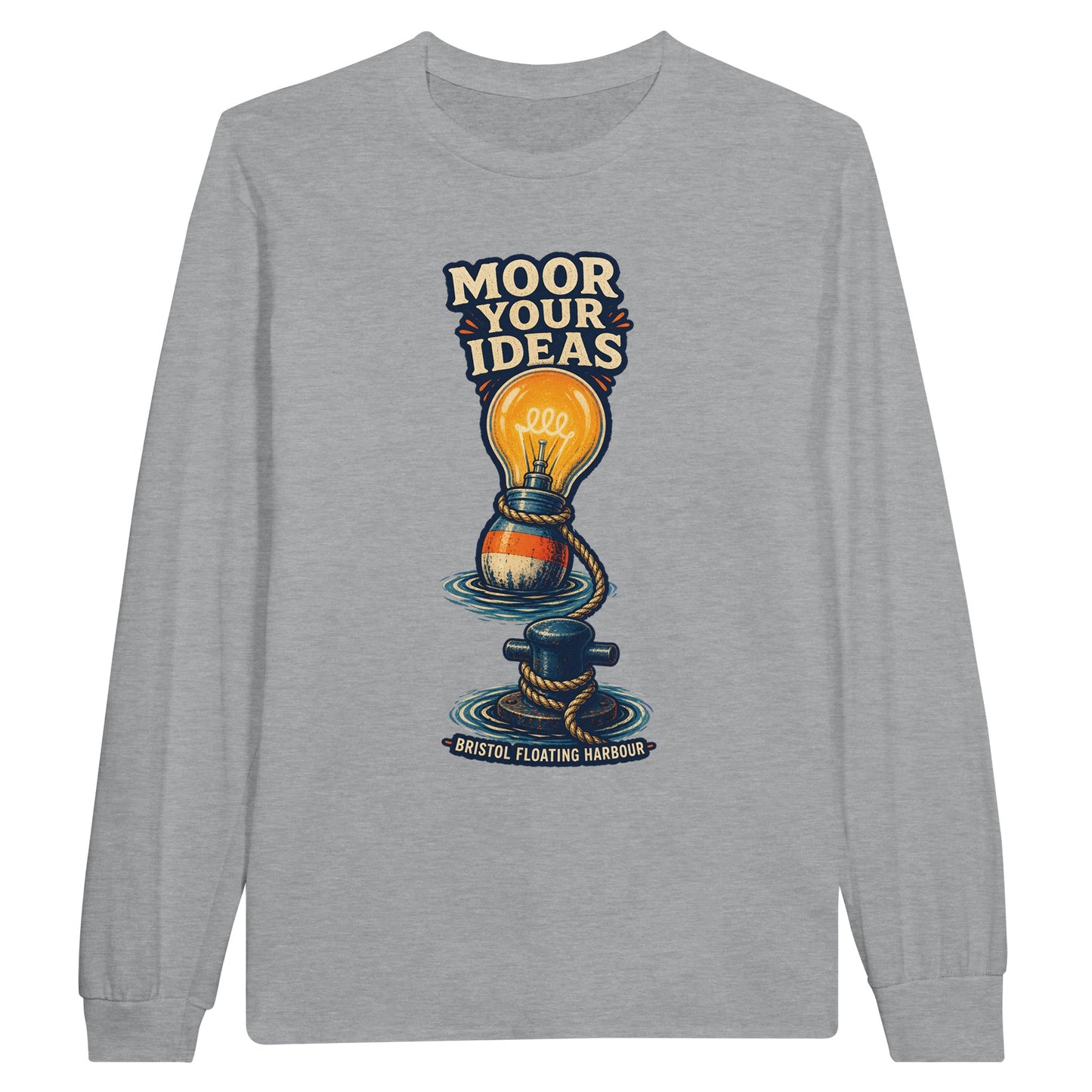 Moor Your Ideas – Bristol Floating Harbour Long-Sleeve T-shirt — product view 6