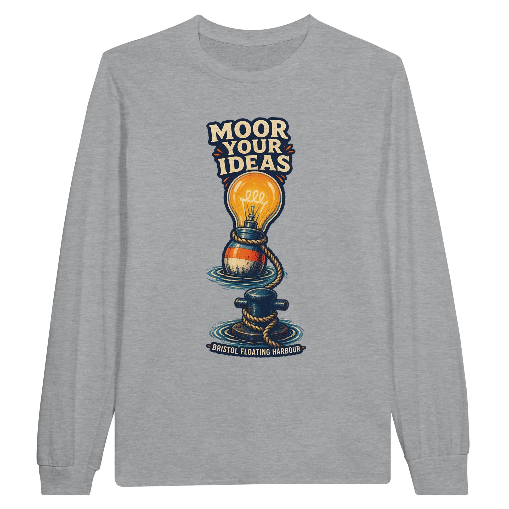 Moor Your Ideas – Bristol Floating Harbour Long-Sleeve T-shirt — product view 6