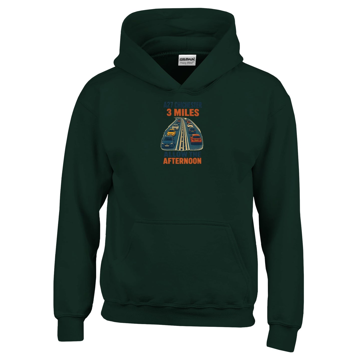 A27 Chichester – 3 Miles, Allow the Afternoon Kids' Hoodie — product view 12
