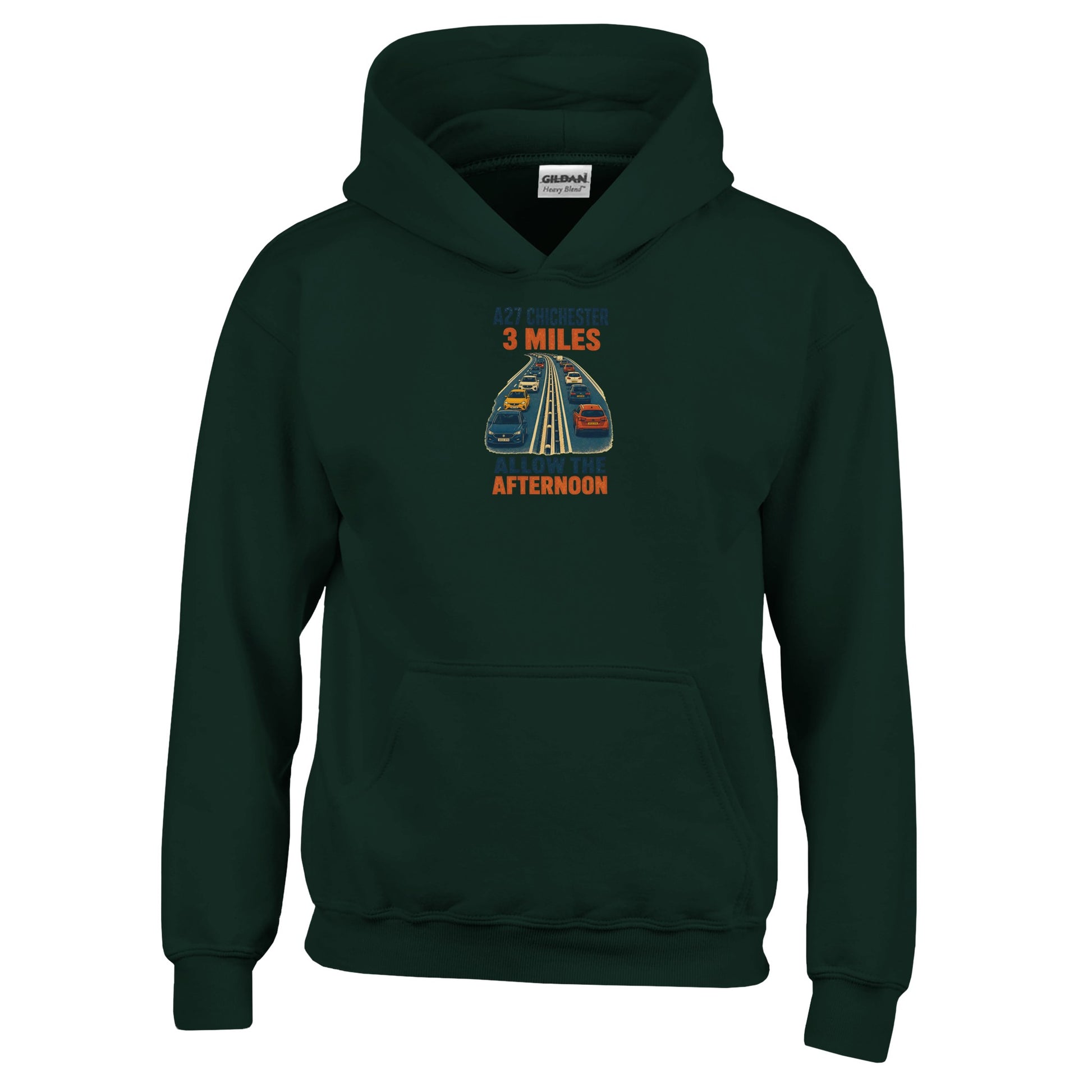 A27 Chichester – 3 Miles, Allow the Afternoon Kids' Hoodie — product view 12