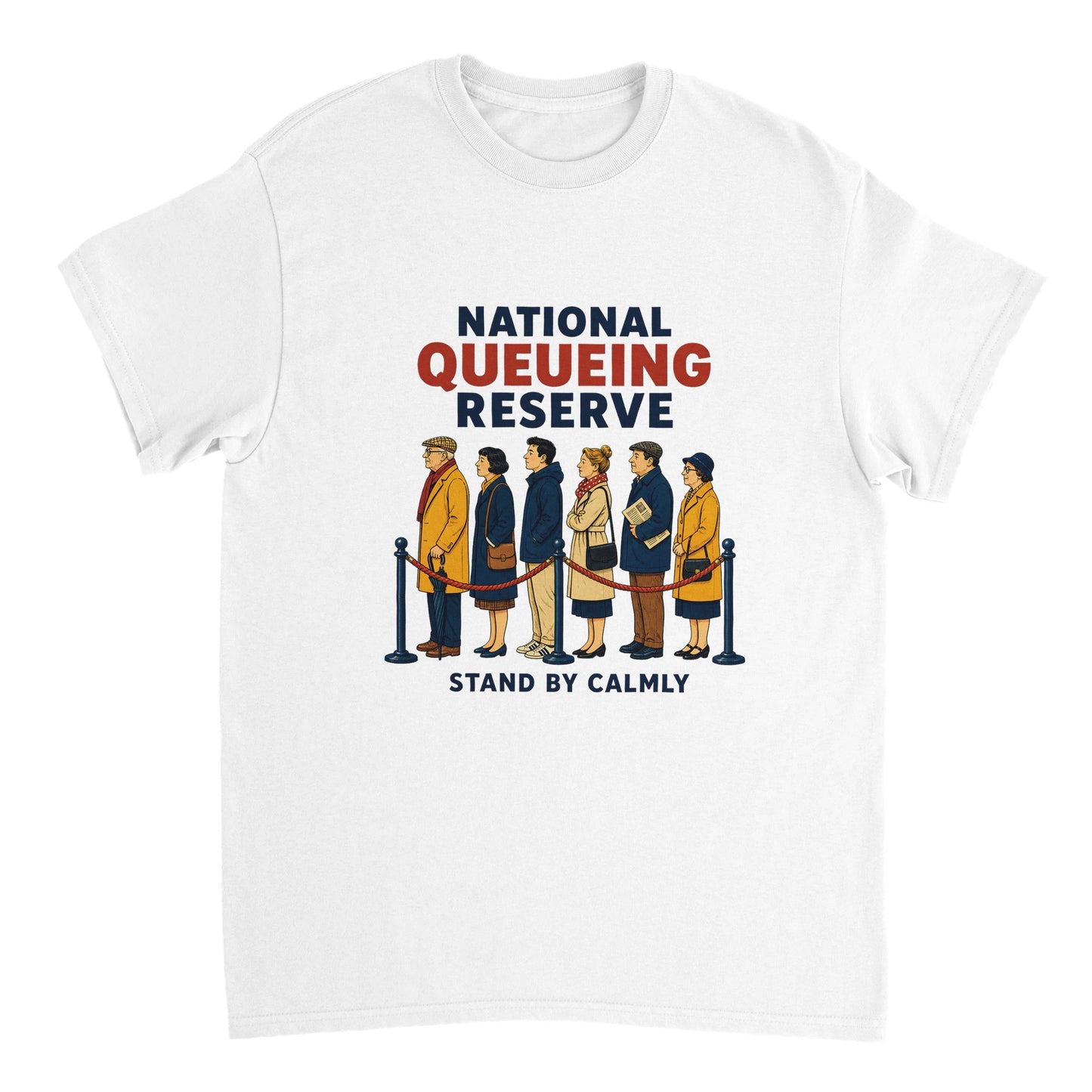 National Queueing Reserve – British Queue Graphic T-shirt — product view 17