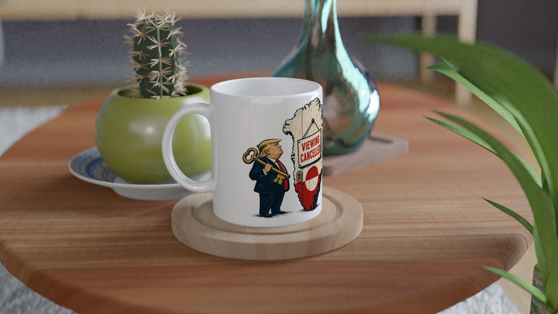 Viewing Cancelled — Greenland Political Satire Mug — product view 3
