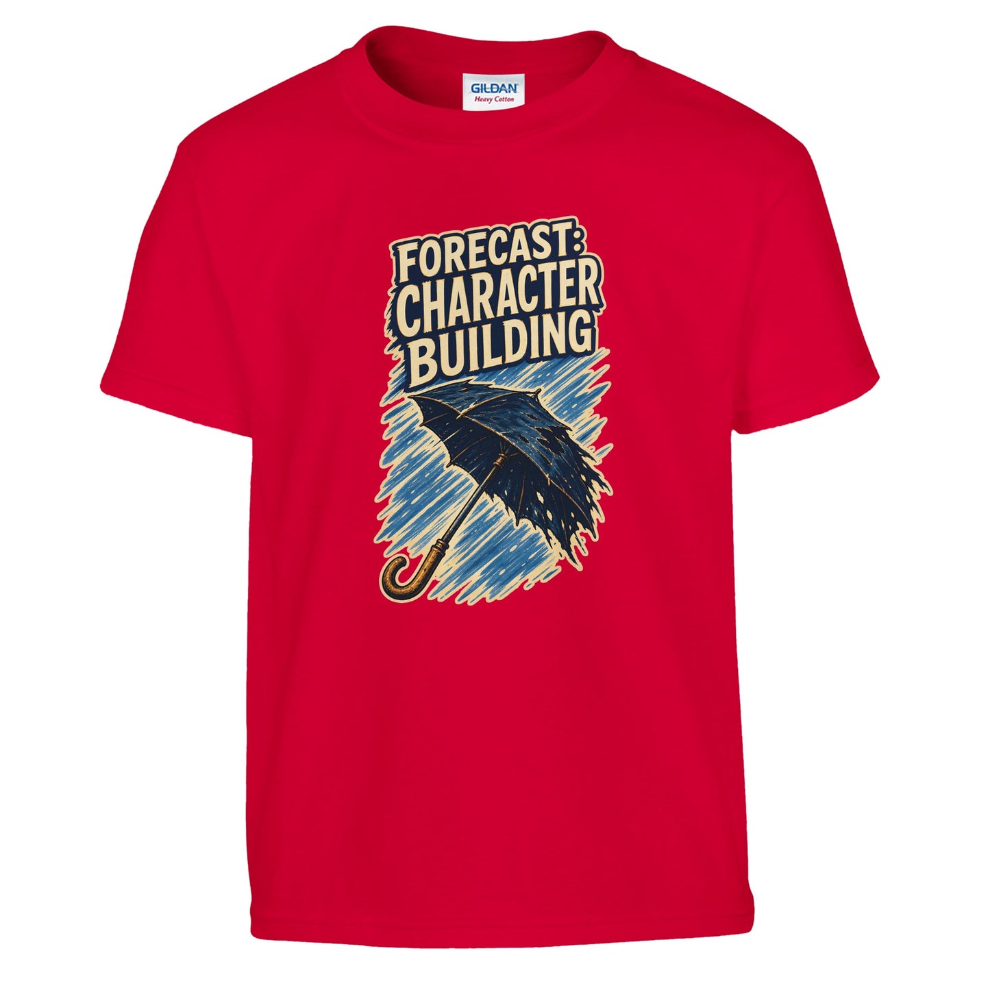 Forecast: Character Building – British Weather Kids' T-shirt — product view 5