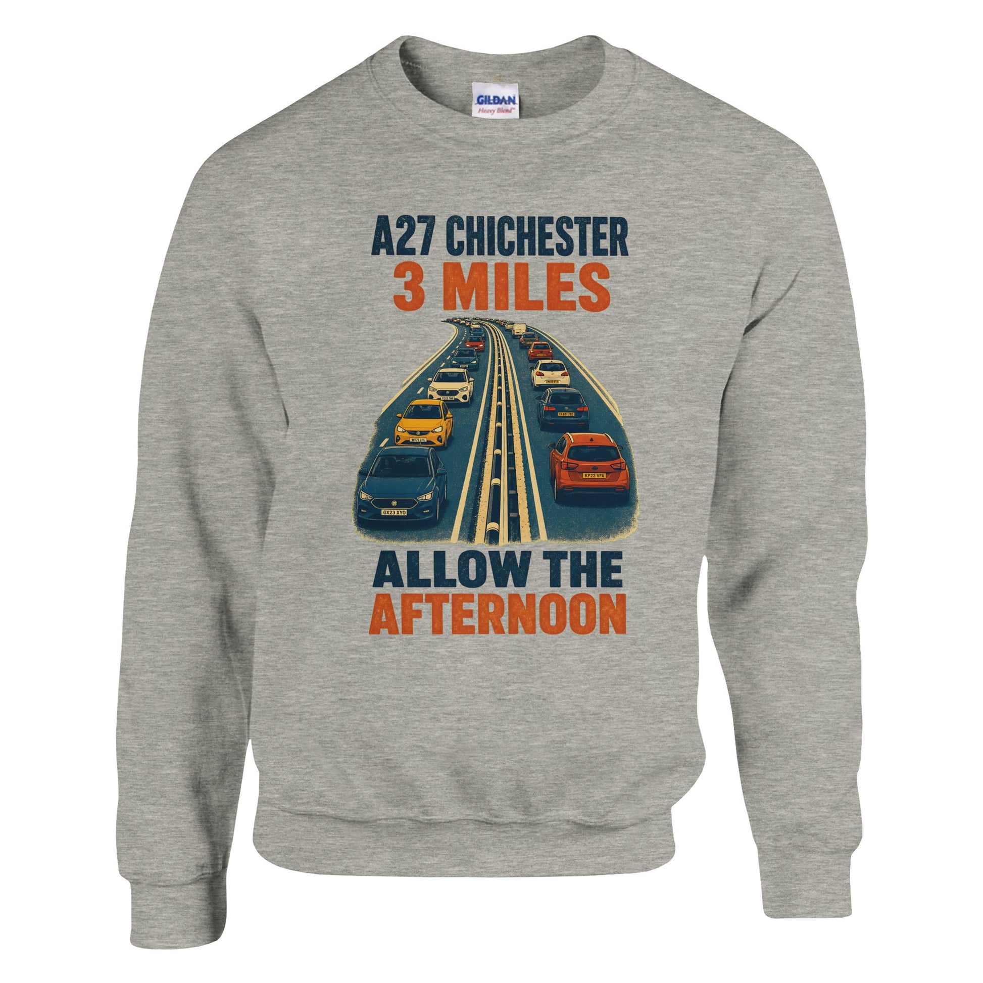 A27 Chichester – 3 Miles, Allow the Afternoon Sweatshirt — product view 16