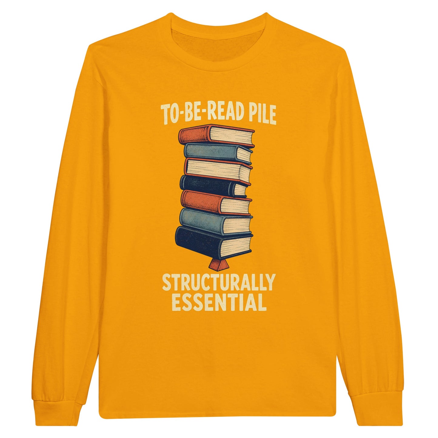 To-Be-Read Pile: Structurally Essential Book Graphic Long-Sleeve T-shirt — product view 4