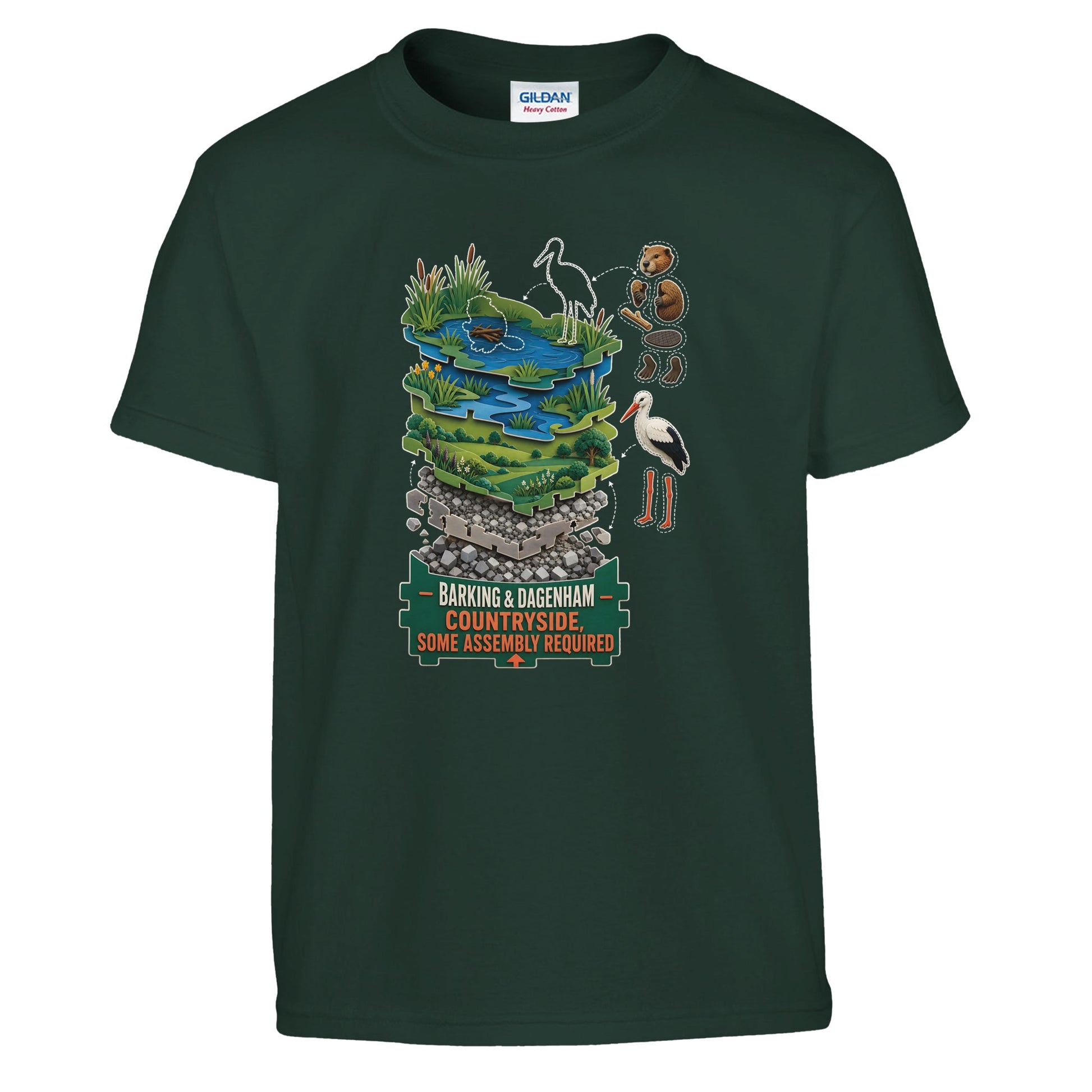 Barking & Dagenham Countryside Kids' T-shirt — product view 13