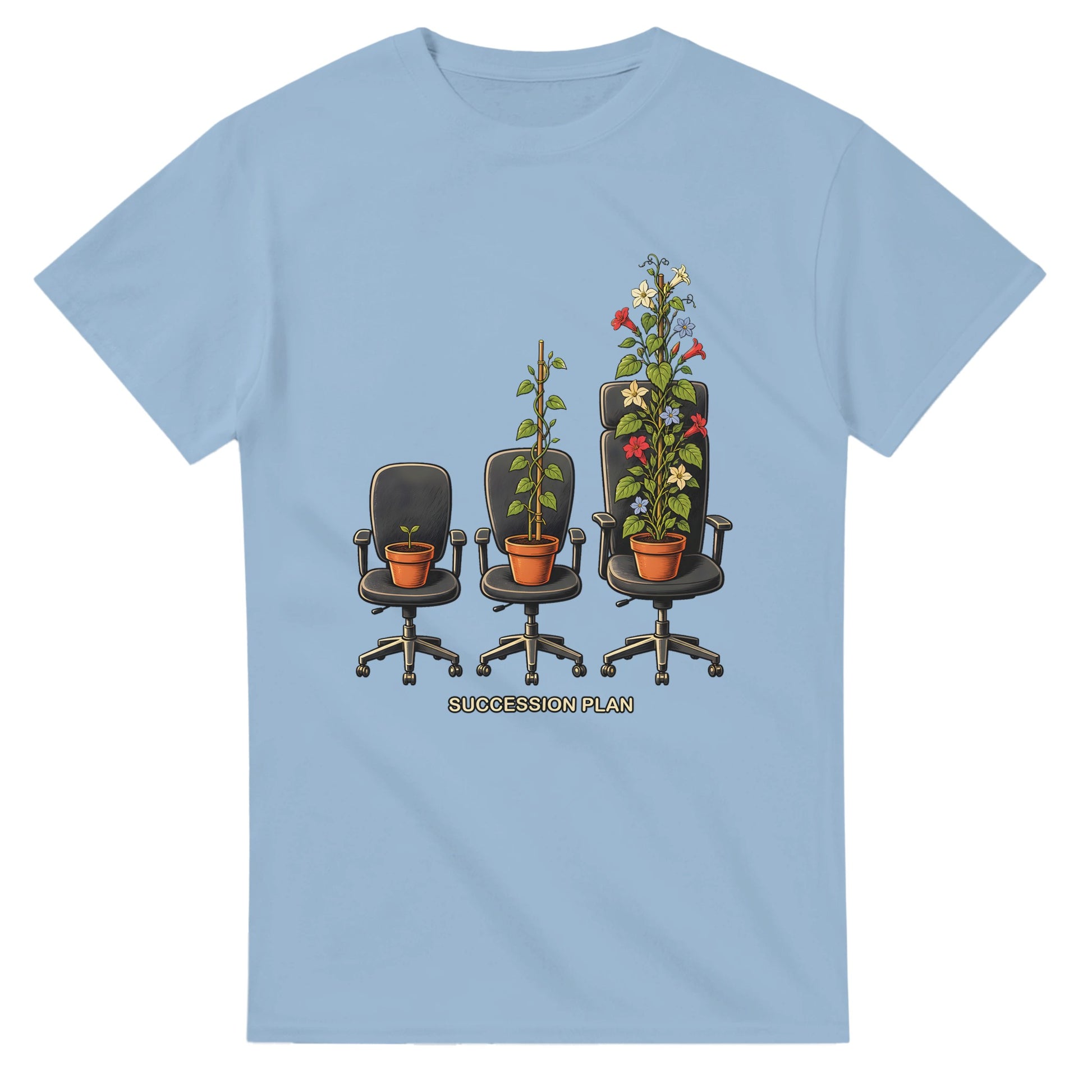Succession Plan Office Chair Garden Graphic T-shirt — product view 15