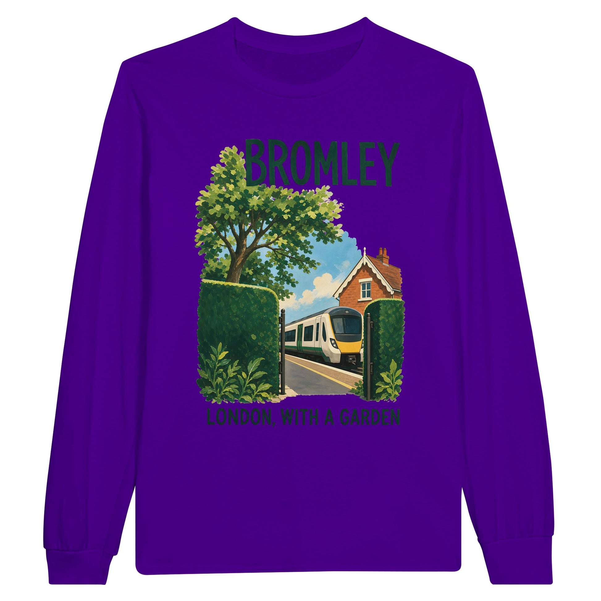 Bromley: London with a Garden Long-Sleeve T-shirt — product view 13