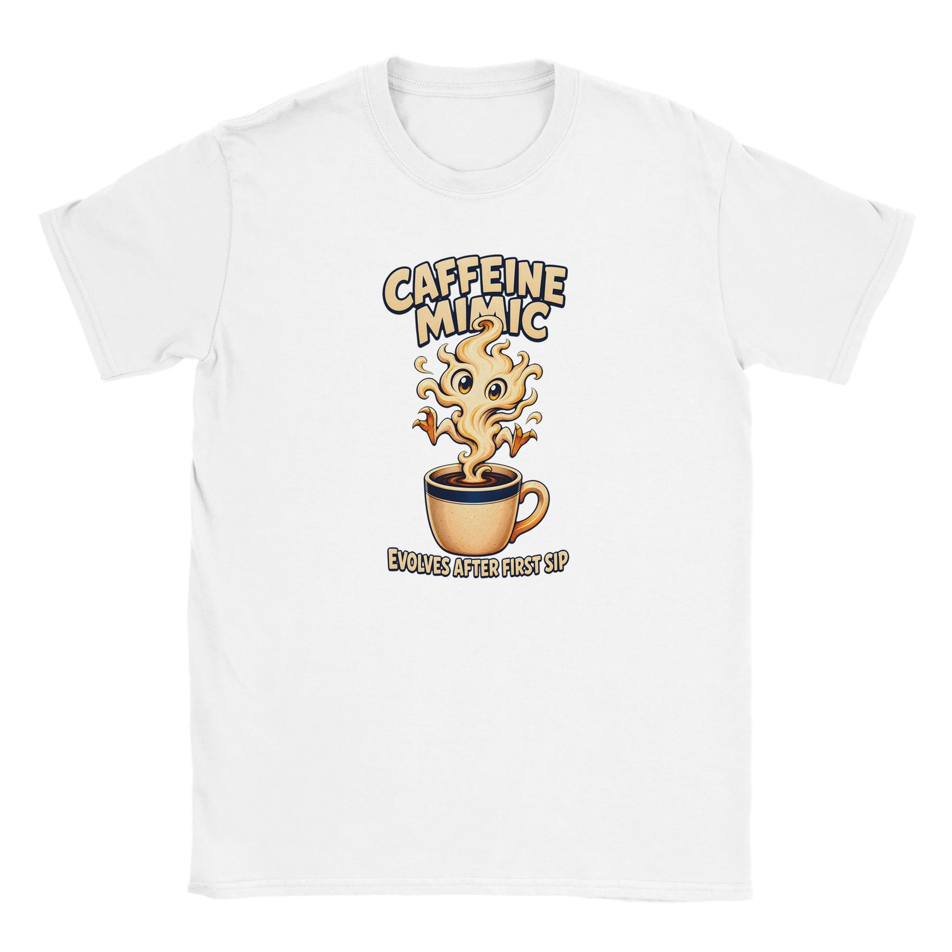 Caffeine Mimic – Evolves After First Sip Kids' T-shirt — product view 15