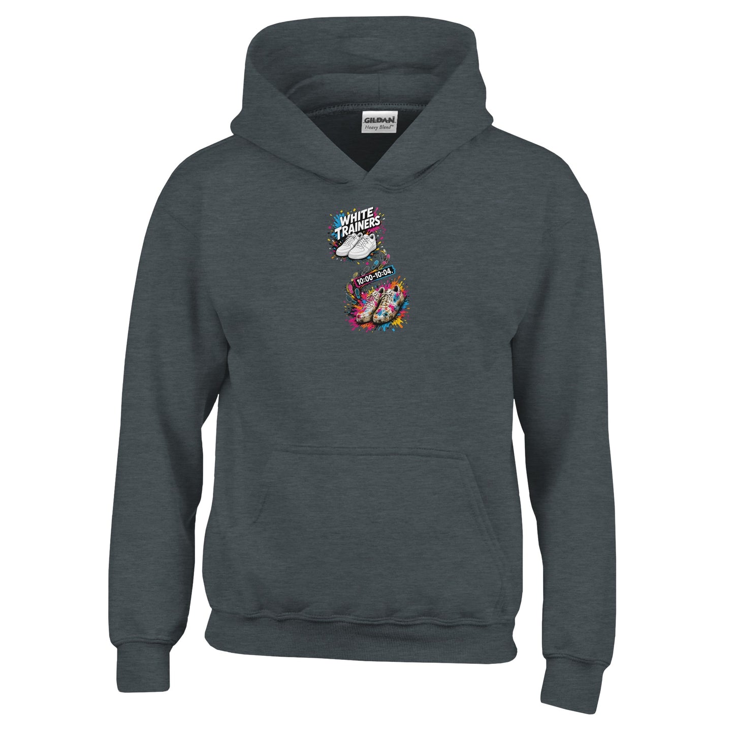 White Trainers: 10:00–10:04 Kids' Hoodie — product view 9
