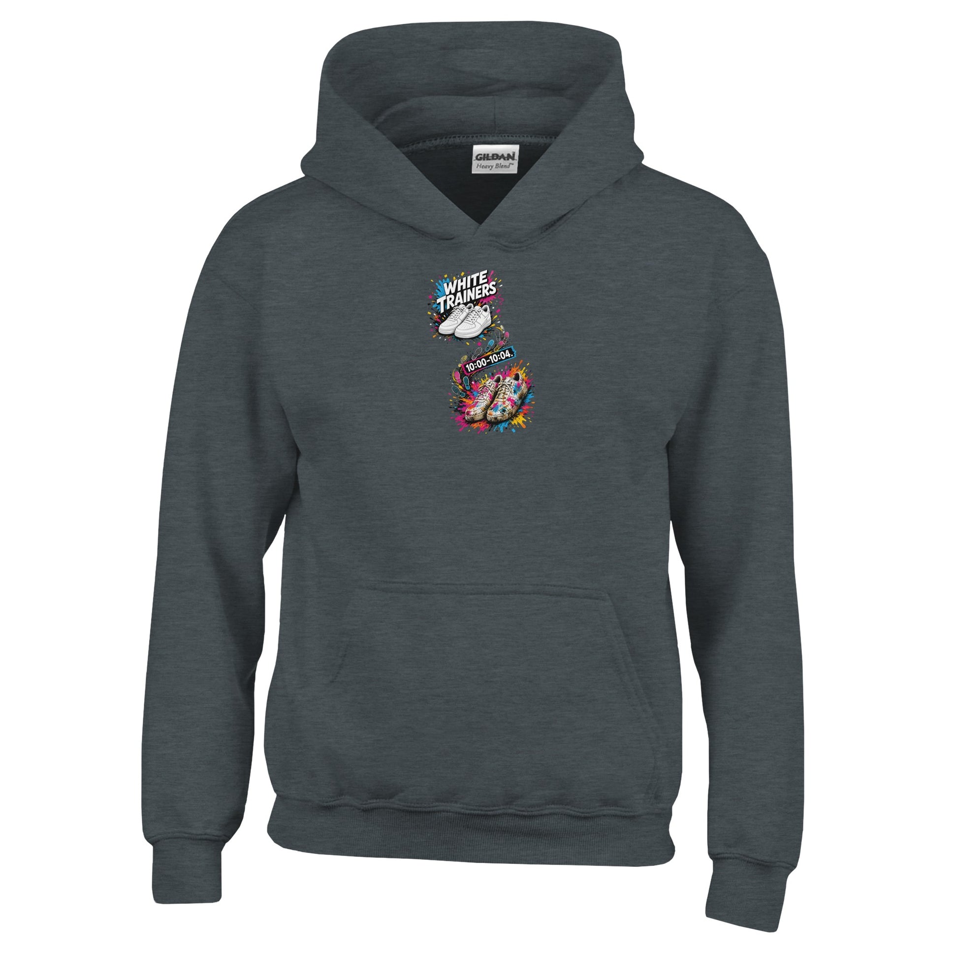 White Trainers: 10:00–10:04 Kids' Hoodie — product view 9