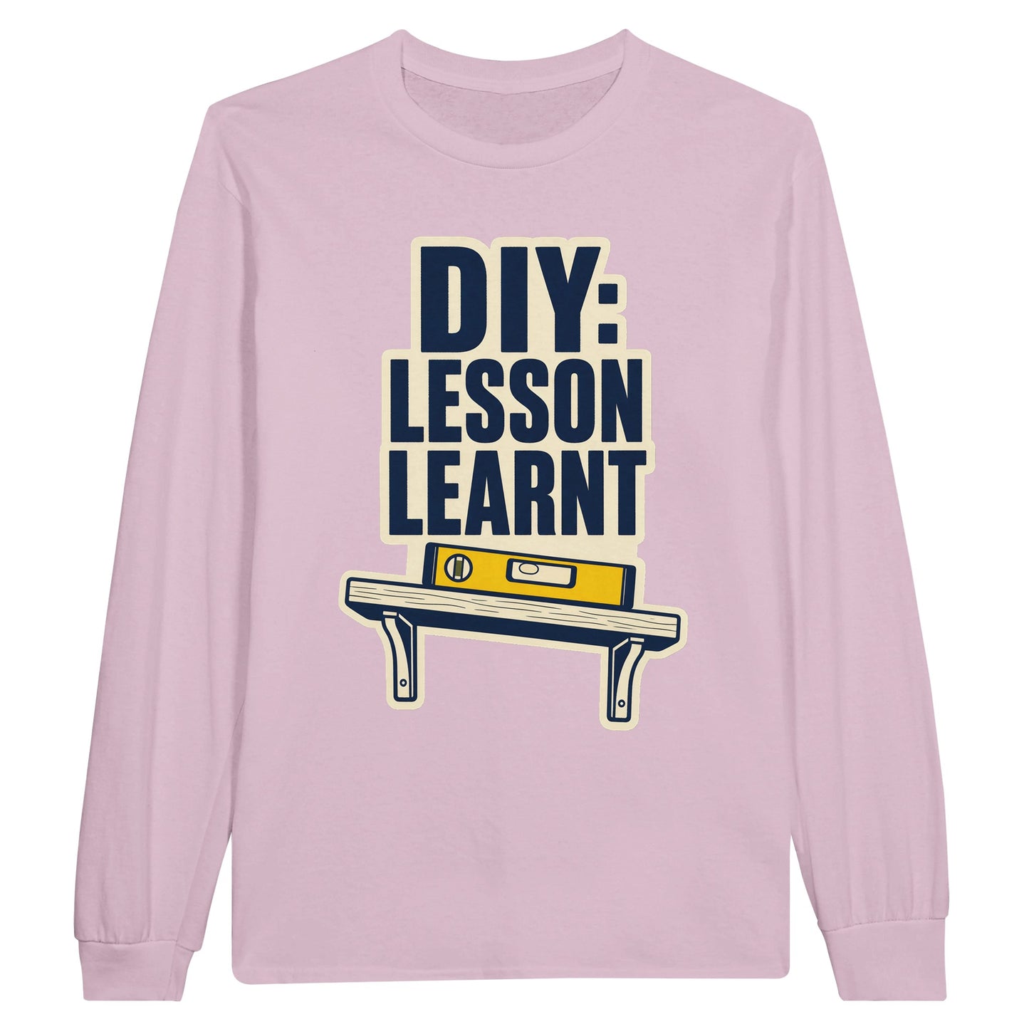 DIY: Lesson Learnt Wonky Shelf Graphic Long-Sleeve T-shirt — product view 6