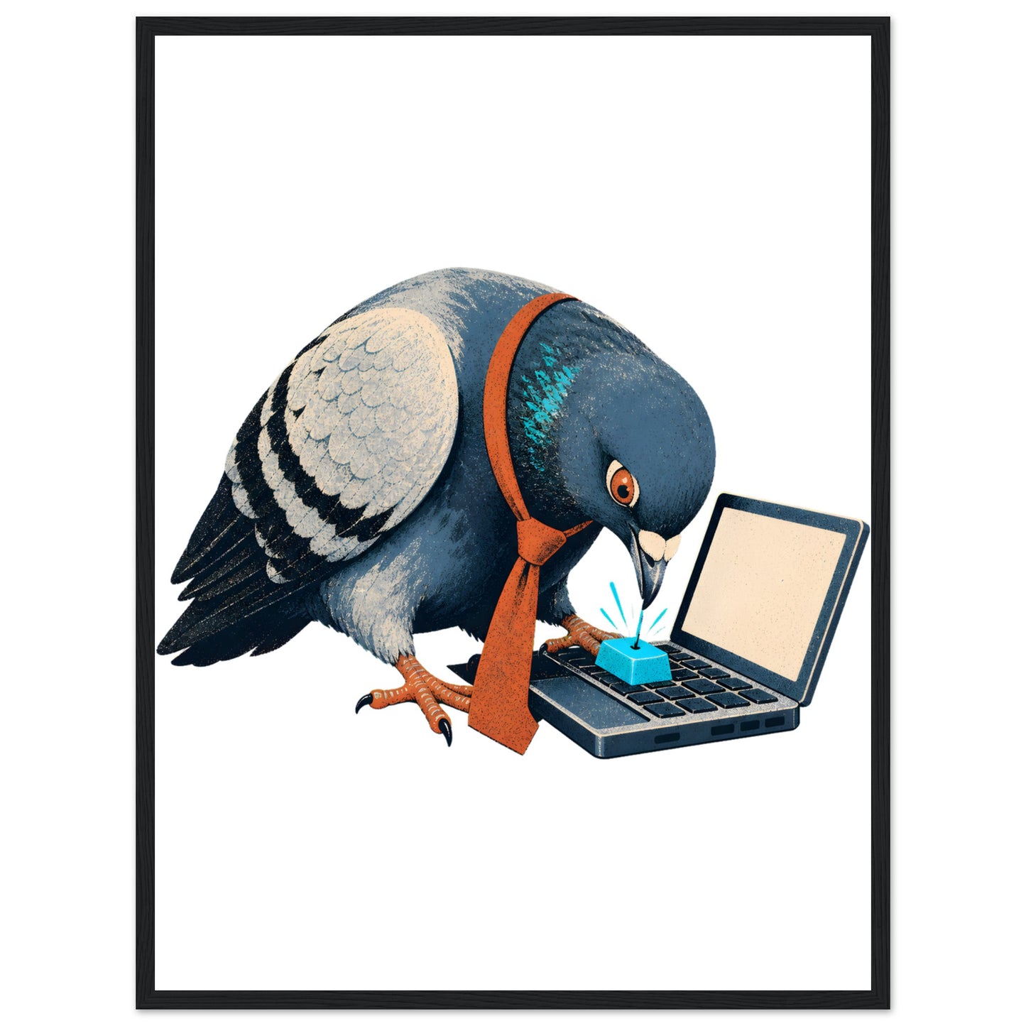 Pigeon Hits Send Framed Wall Art — product view 4