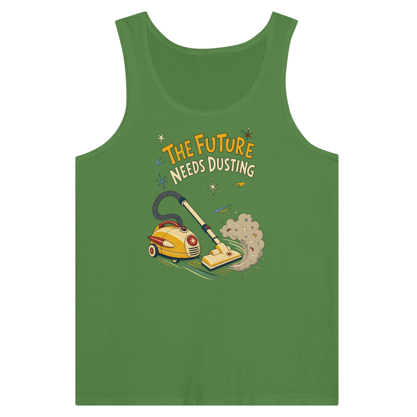 The Future Needs Dusting Premium Unisex Tank Top — product view 13