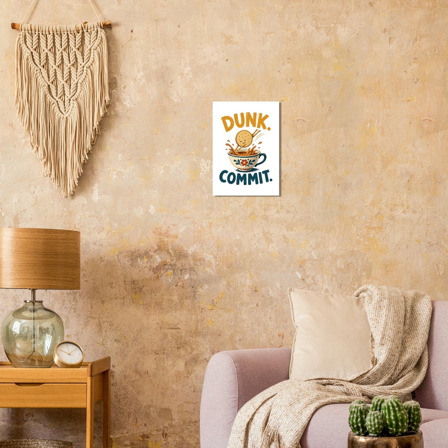Dunk. Commit. Tea Biscuit Graphic Poster — product view 9