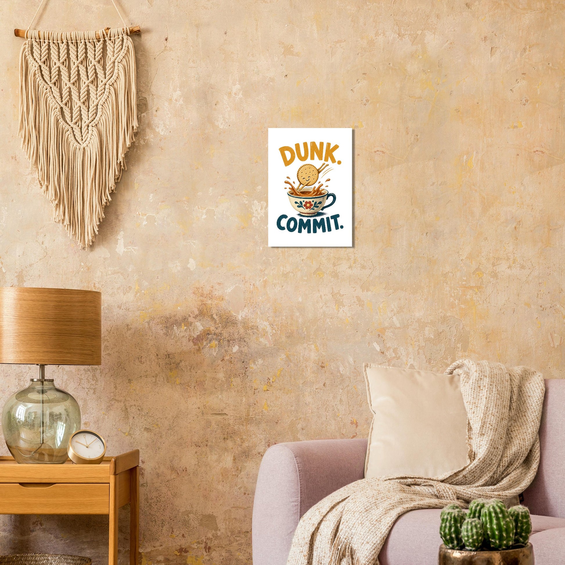 Dunk. Commit. Tea Biscuit Graphic Poster — product view 9