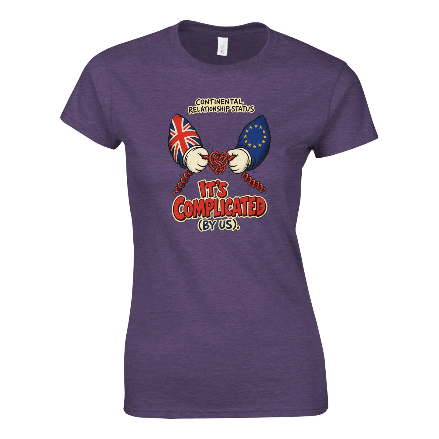 It's Complicated (By Us) UK–EU 1990s Cartoon Women's T-shirt — product view 9
