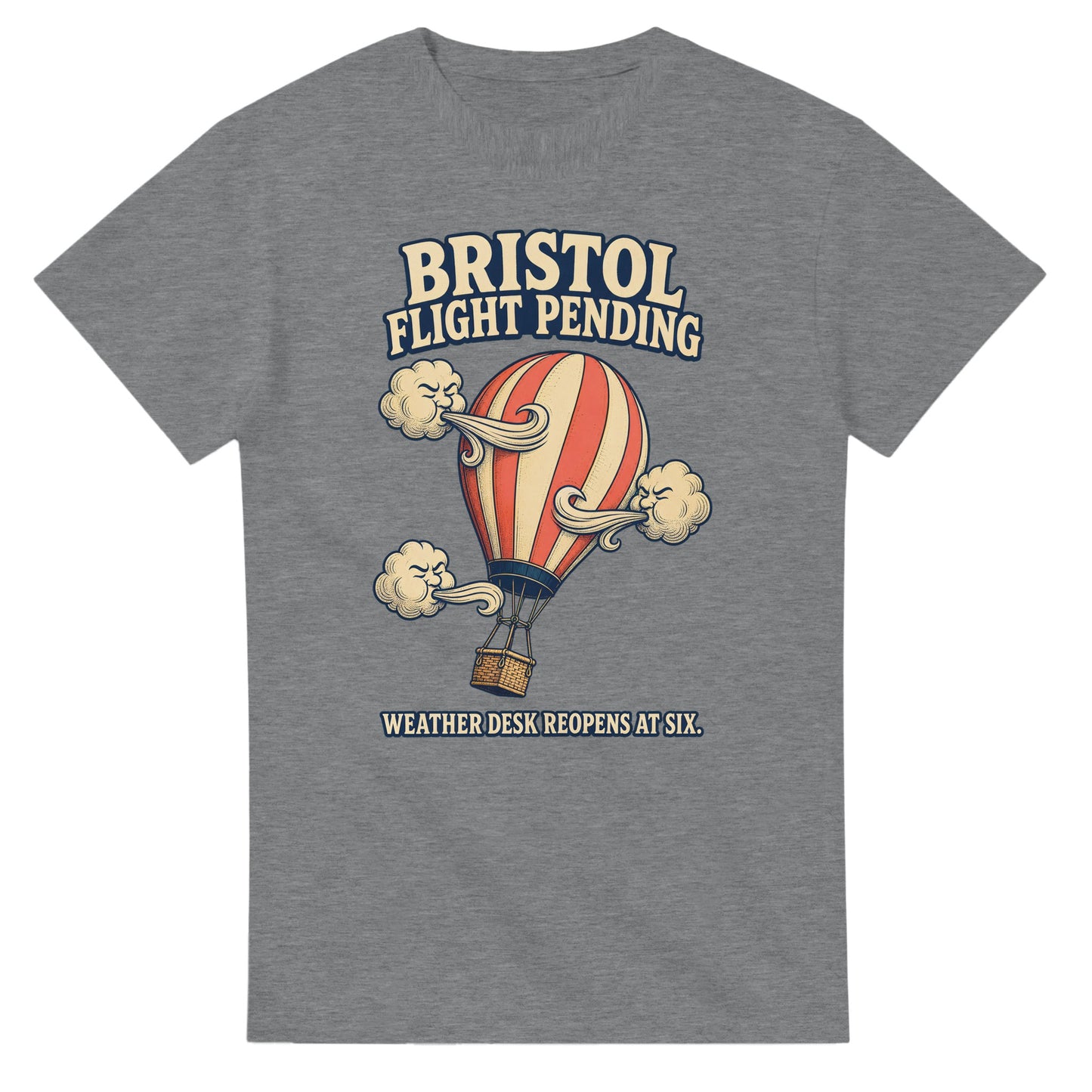 Bristol Flight Pending – Weather Desk T-shirt — product view 12
