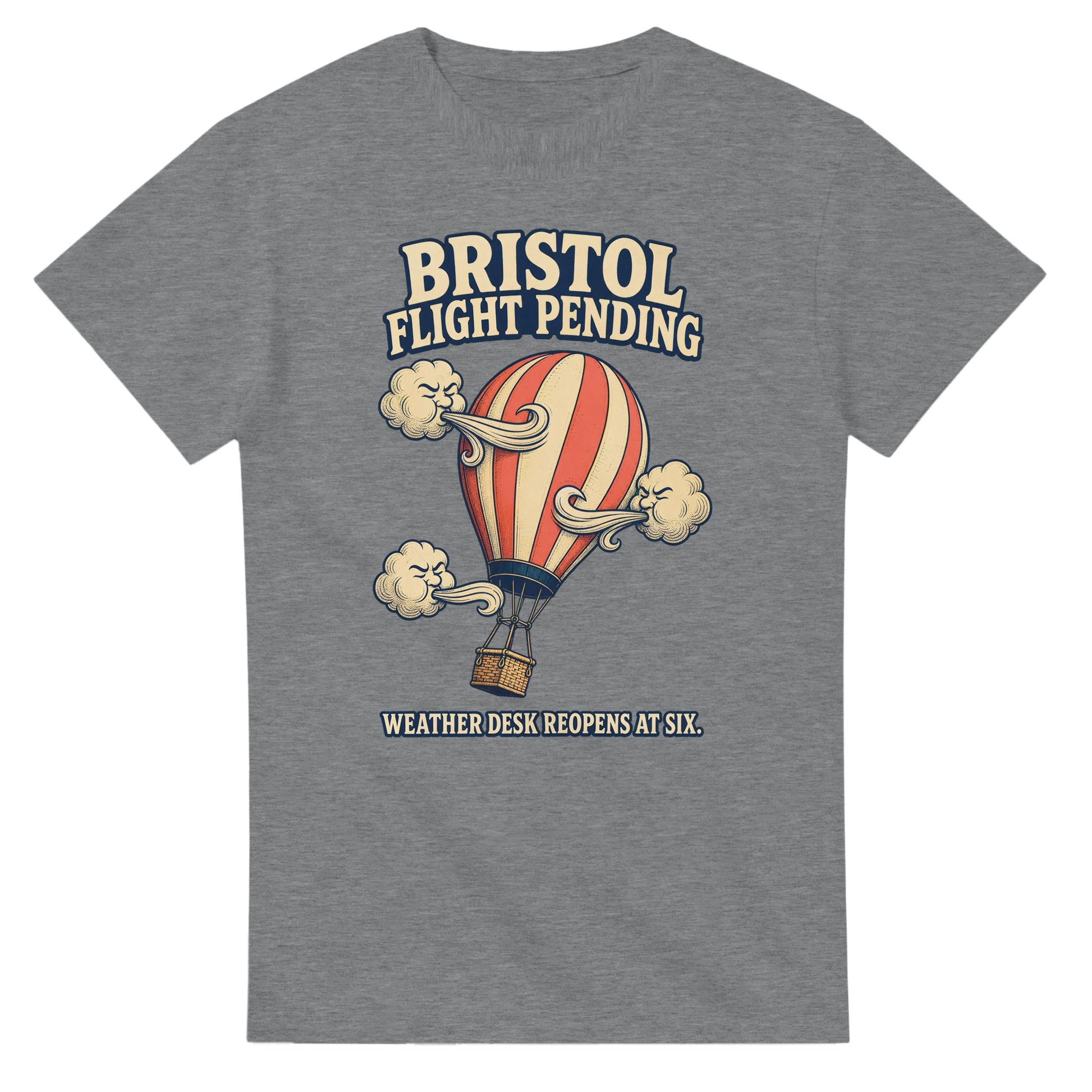 Bristol Flight Pending – Weather Desk T-shirt — product view 12