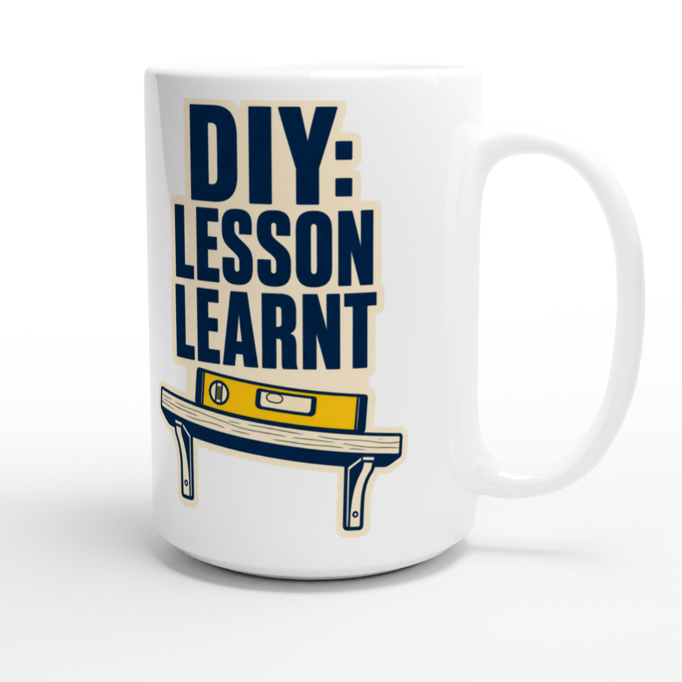 DIY: Lesson Learnt Wonky Shelf Graphic Large Mug