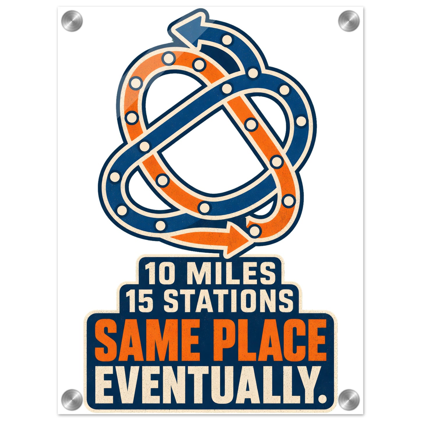 Glasgow Same Place Eventually Acrylic Print — product view 1