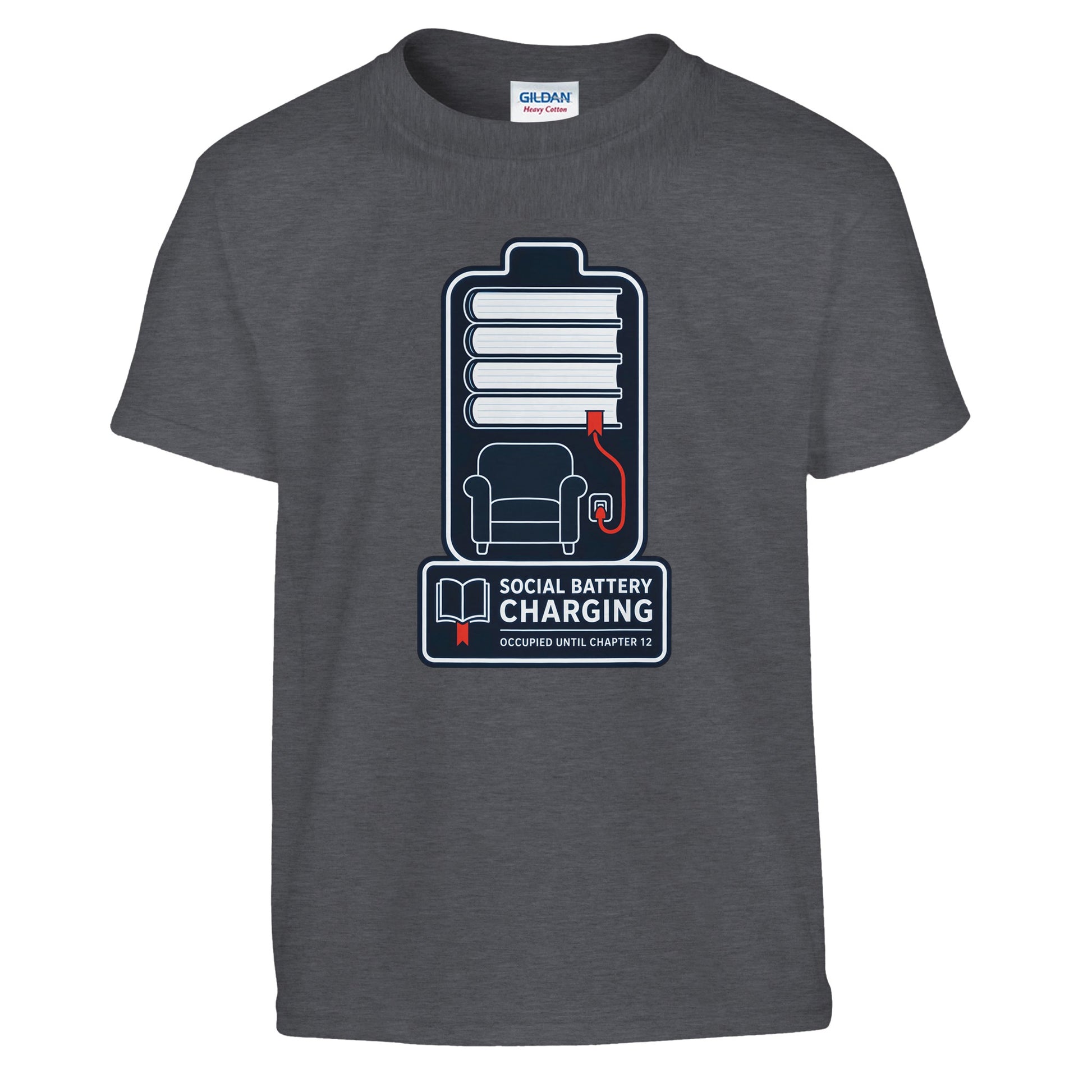 Social Battery Charging Kids' T-shirt — product view 12