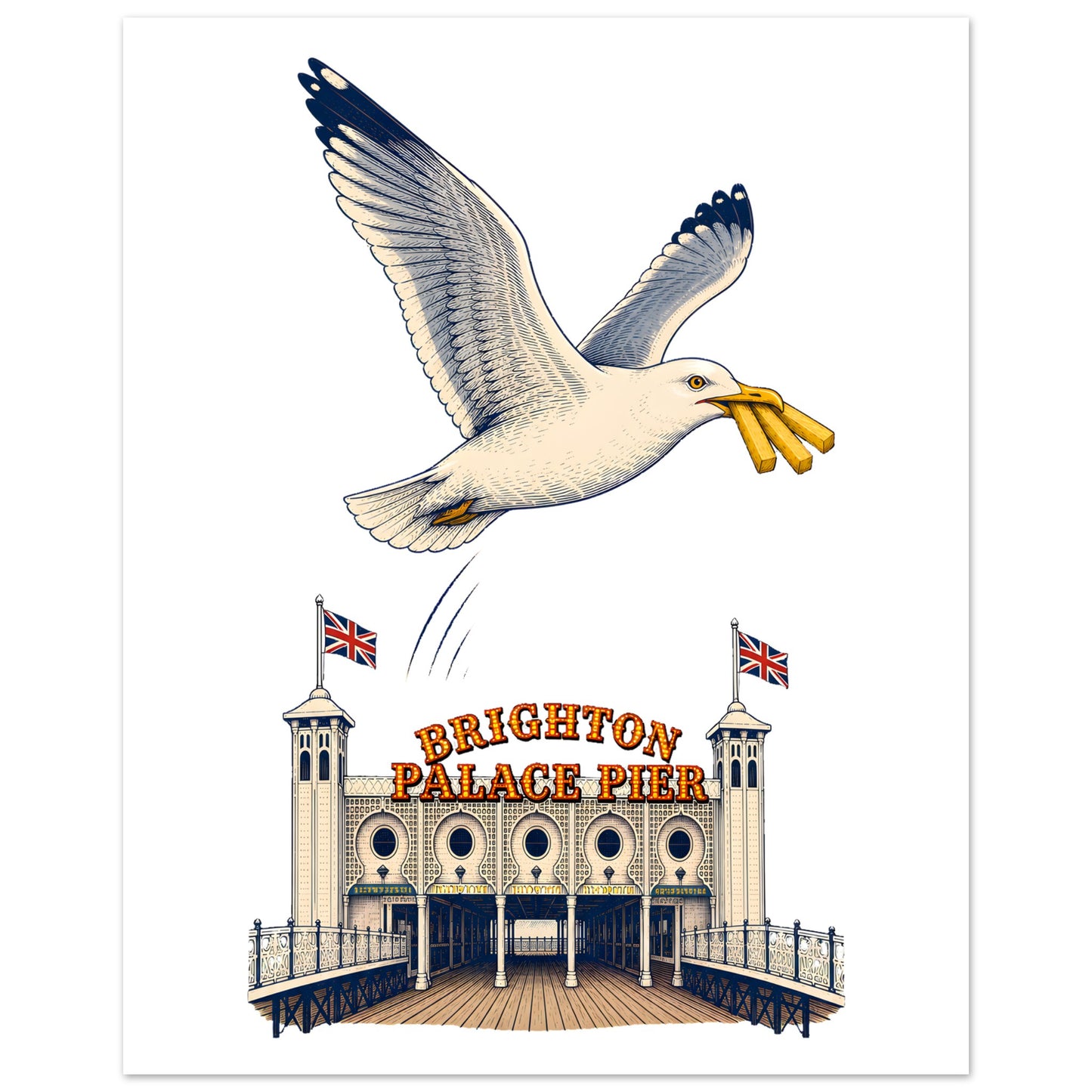 Brighton Palace Pier Chip Heist Poster — product view 3