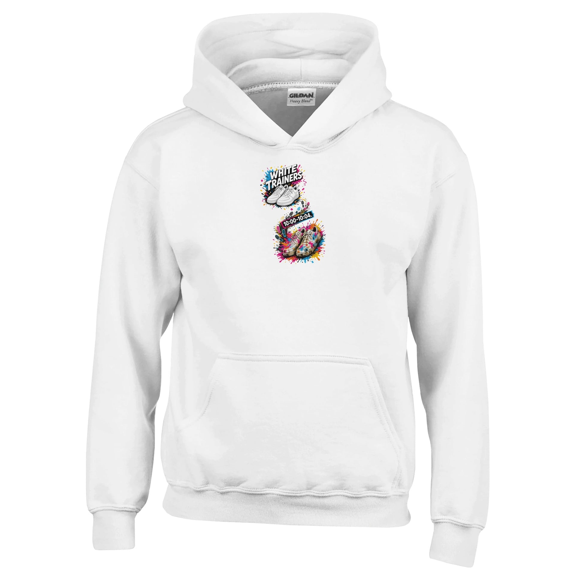 White Trainers: 10:00–10:04 Kids' Hoodie — product view 1