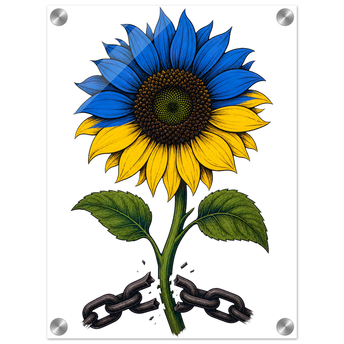 Ukraine Freedom Sunflower Acrylic Print