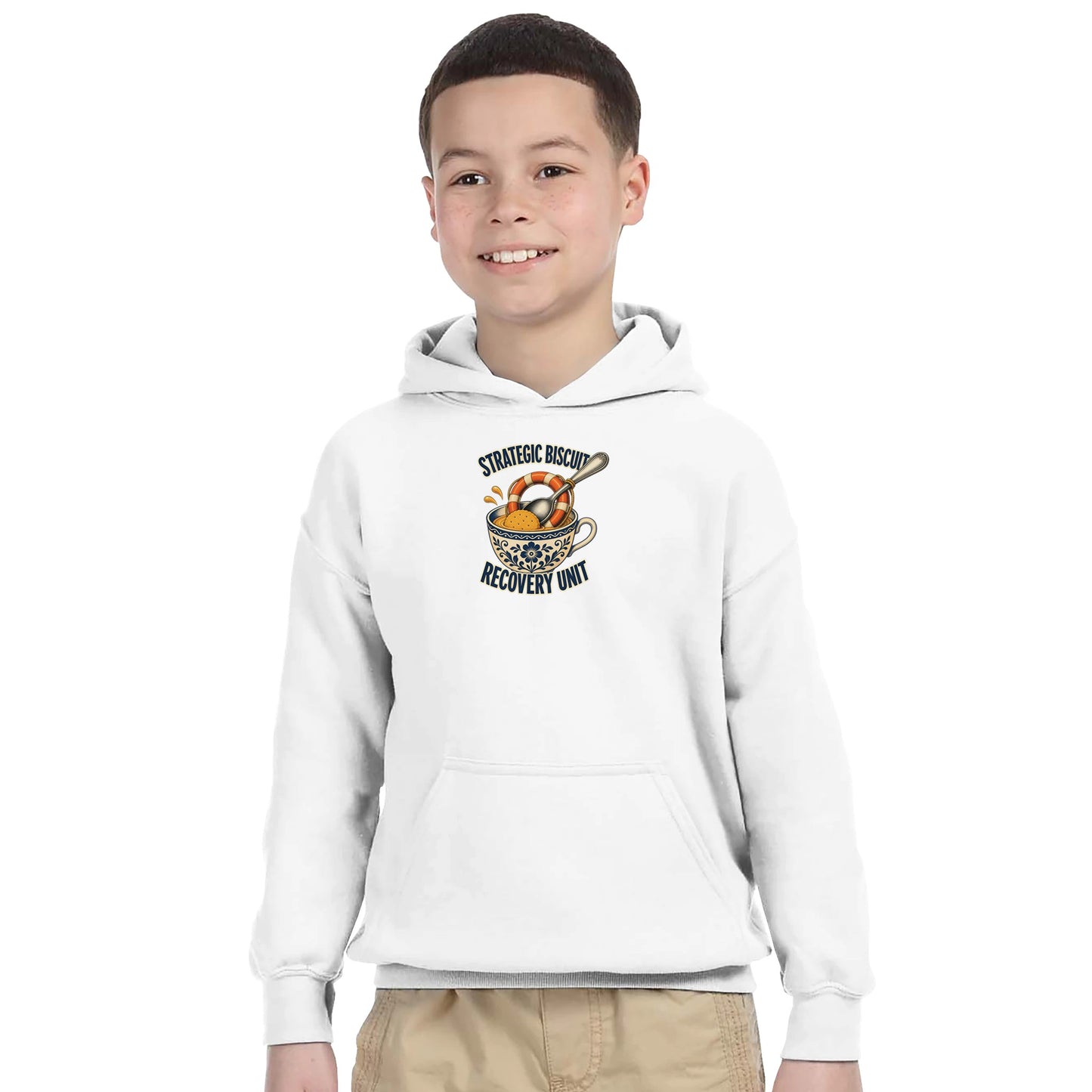 Strategic Biscuit Recovery Unit Kids' Hoodie — product view 14