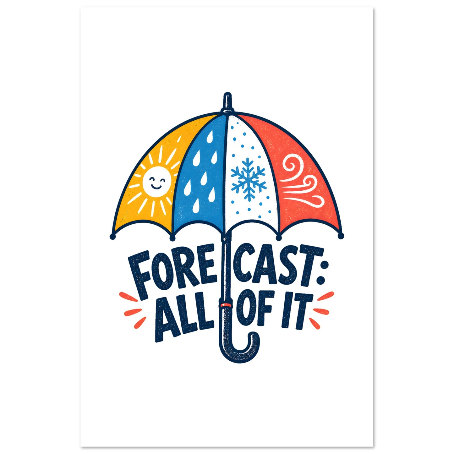 Forecast: All of It British Weather Graphic Poster — product view 5