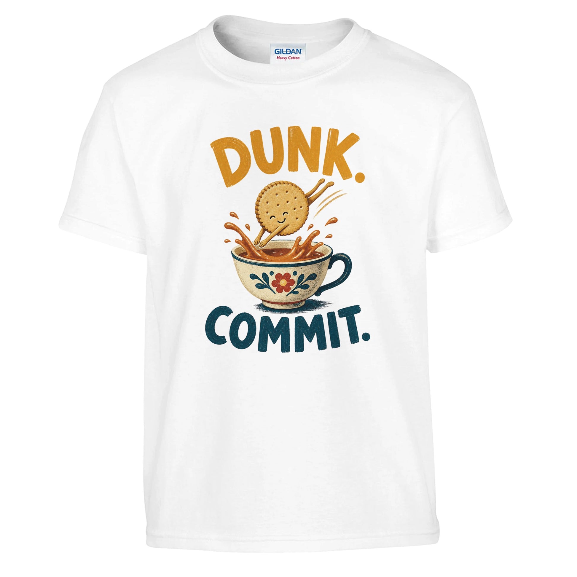 Dunk. Commit. Tea Biscuit Graphic Kids' T-shirt — product view 1