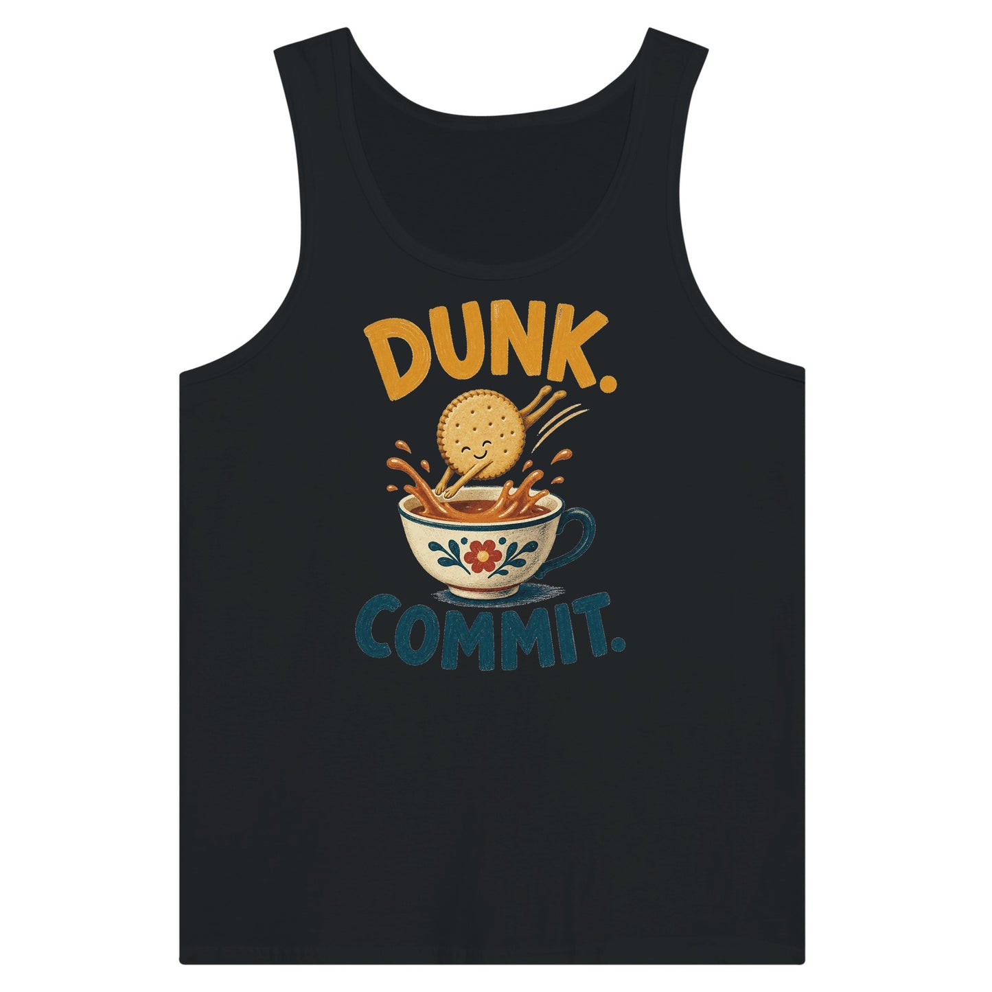 Dunk. Commit. Tea Biscuit Graphic Premium Unisex Tank Top — product view 8