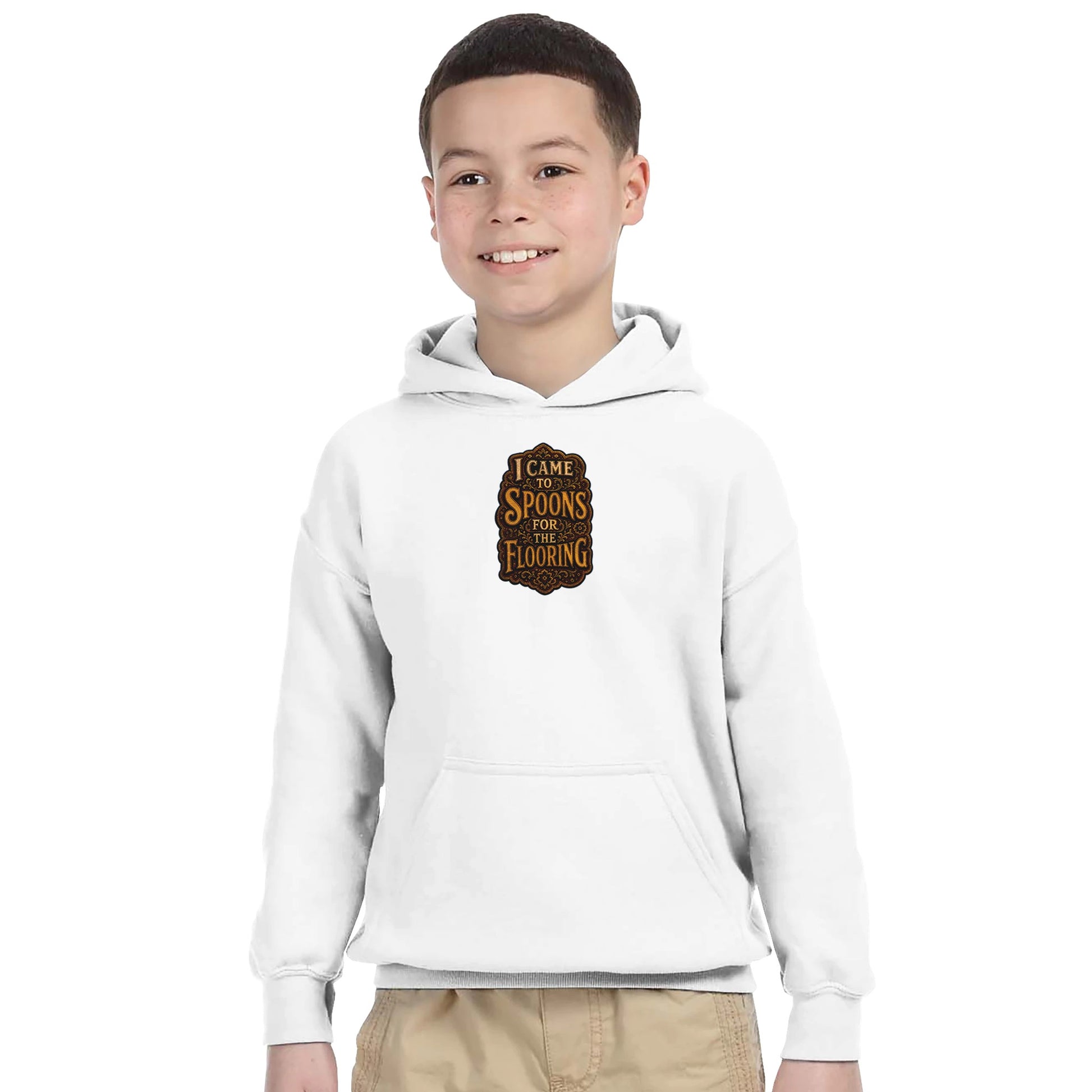 I Came to Spoons for the Flooring Kids' Hoodie — product view 14
