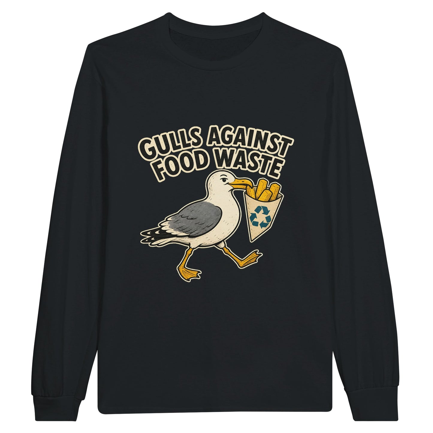 Gulls Against Food Waste Graphic Long-Sleeve T-shirt — product view 7