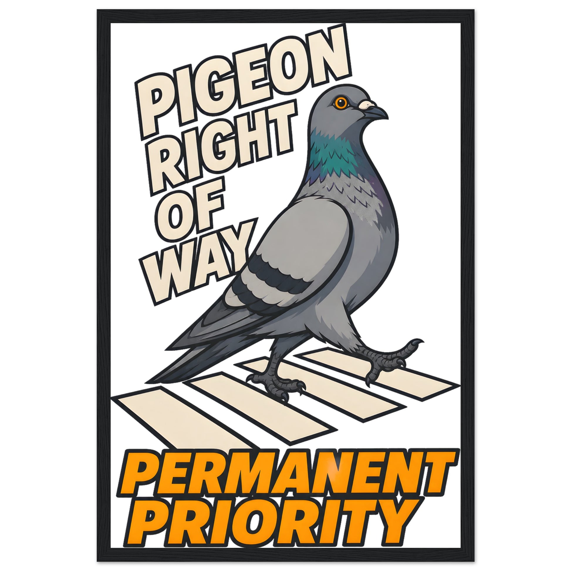 Pigeon Right of Way Framed Wall Art — product view 6